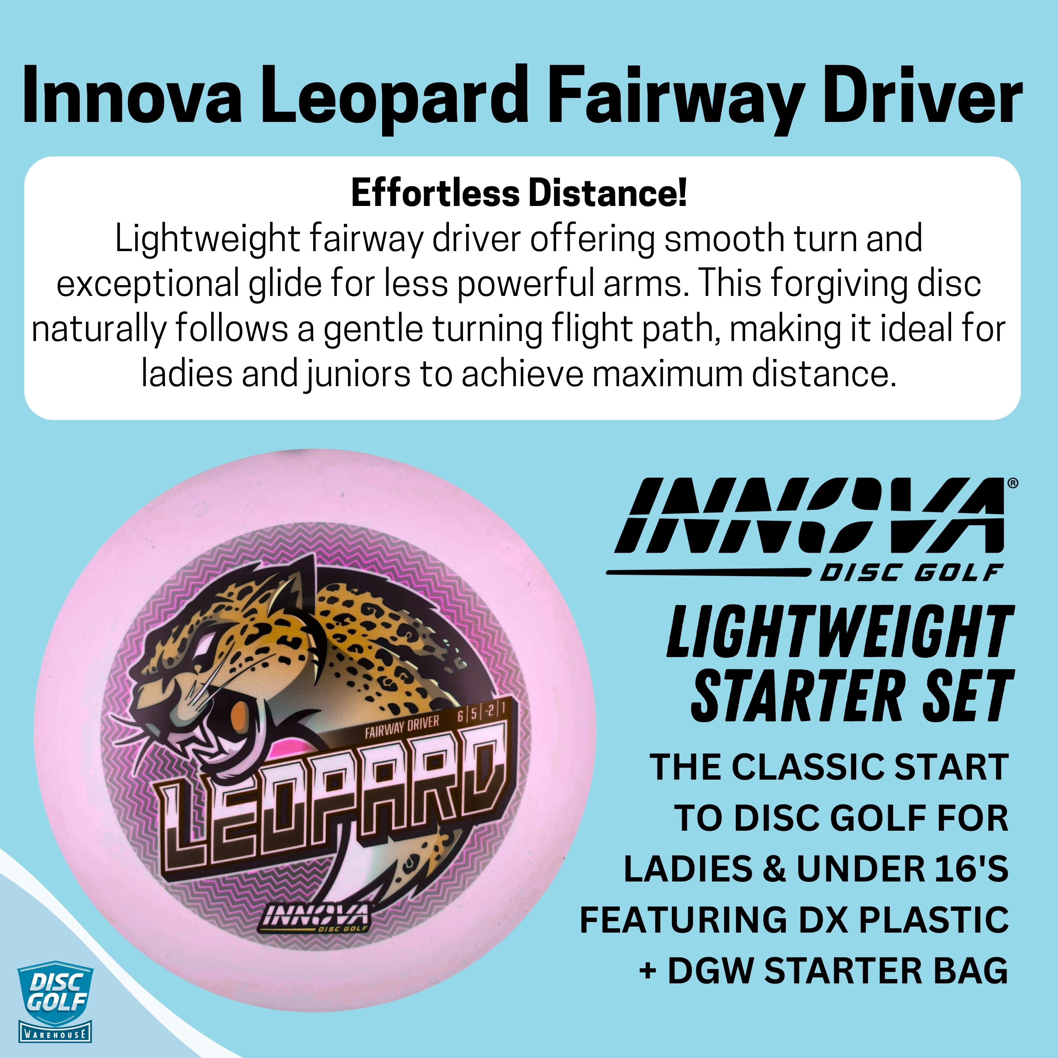 DGW Starter Bag Innova Disc Golf Starter Set - Juniors and Ladies