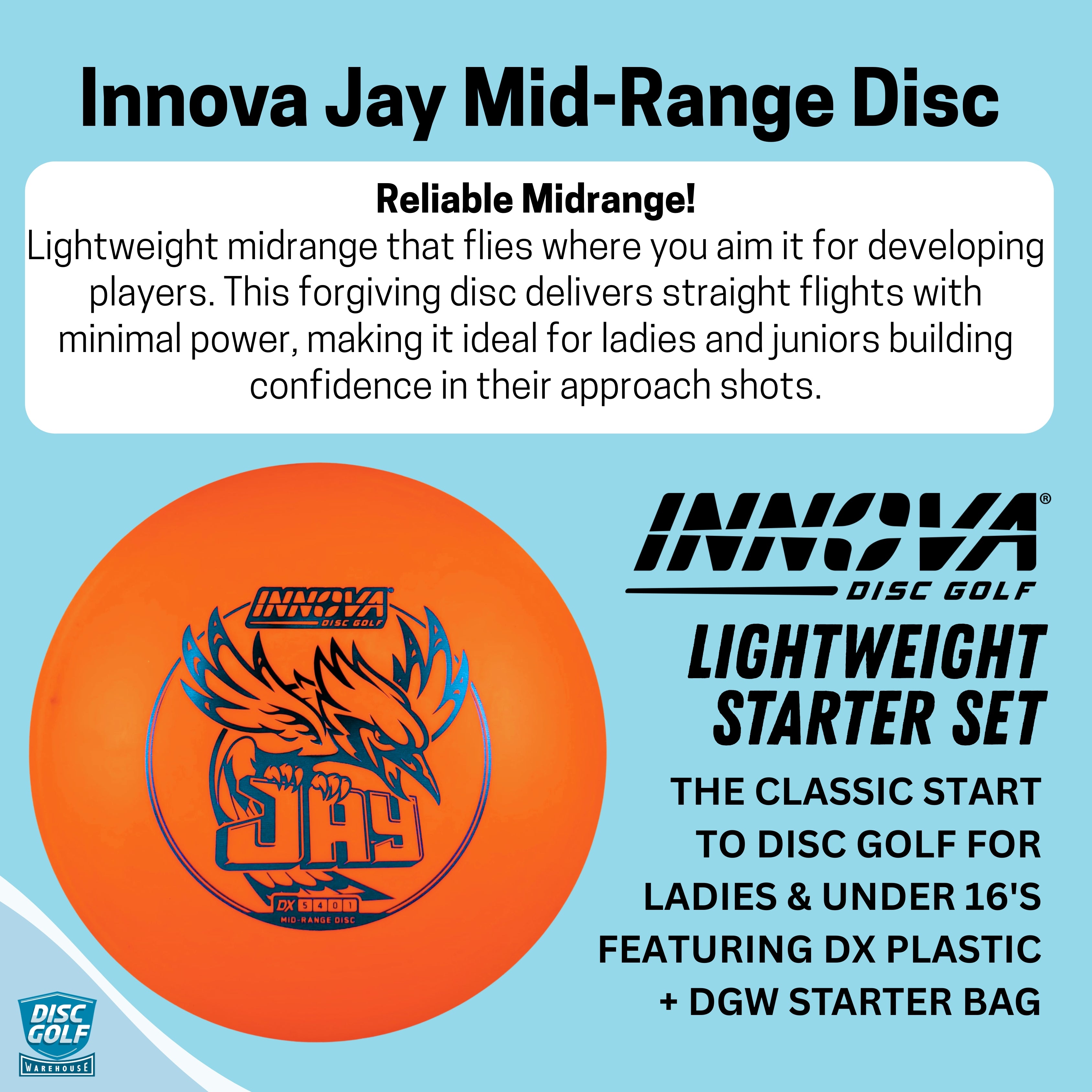 DGW Starter Bag Innova Disc Golf Starter Set - Juniors and Ladies