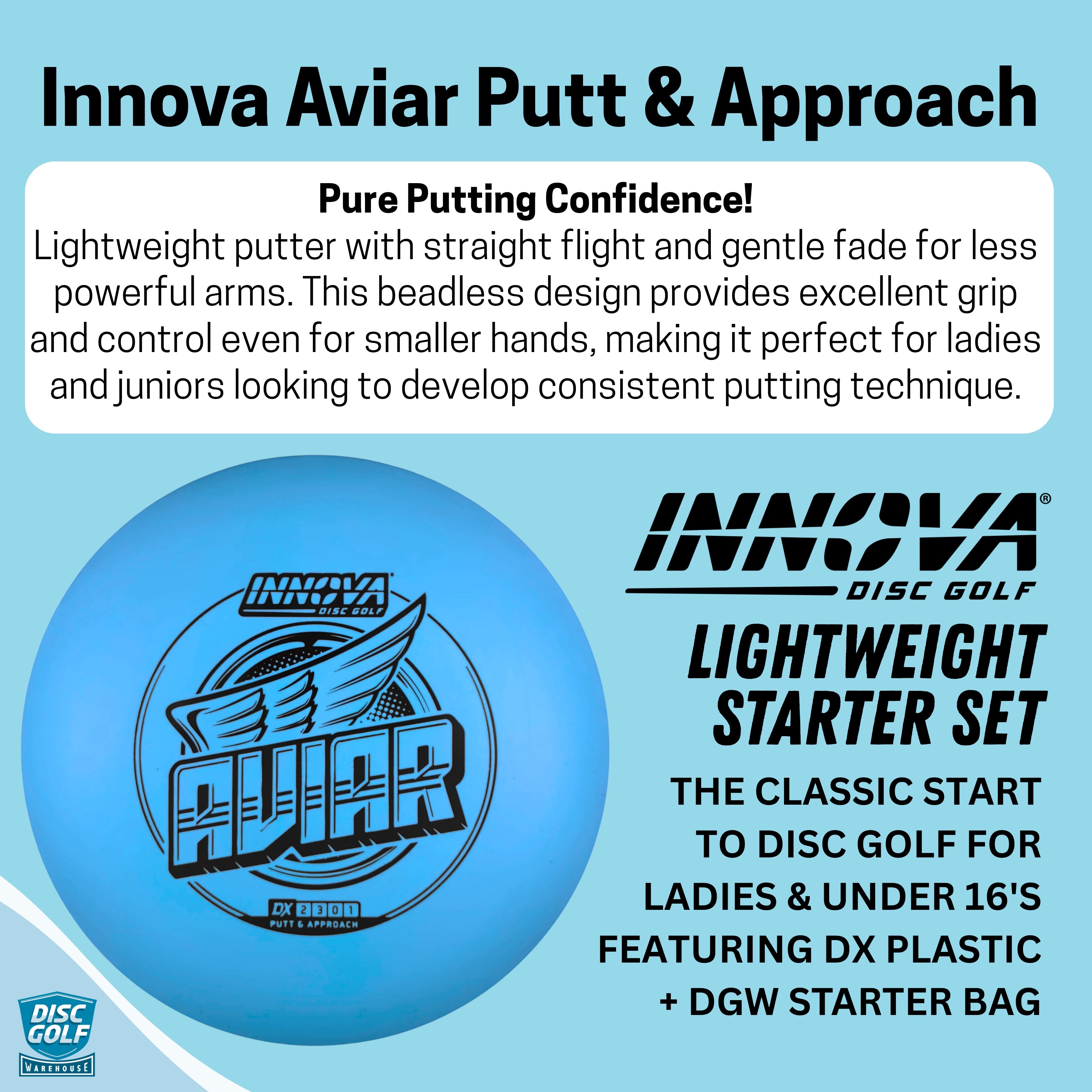 DGW Starter Bag Innova Disc Golf Starter Set - Juniors and Ladies