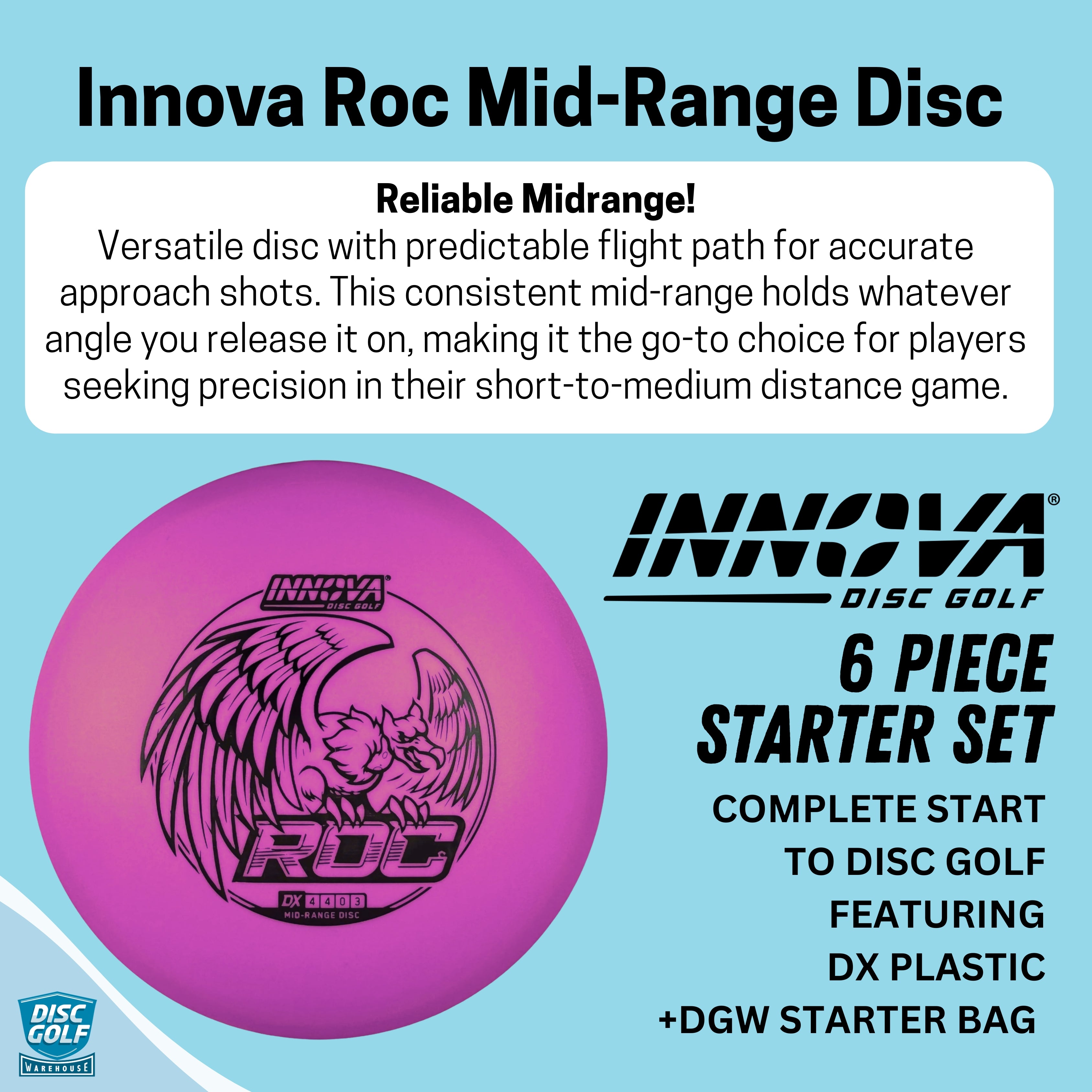 DGW Deluxe 6 Piece Innova Disc Golf Starter Set