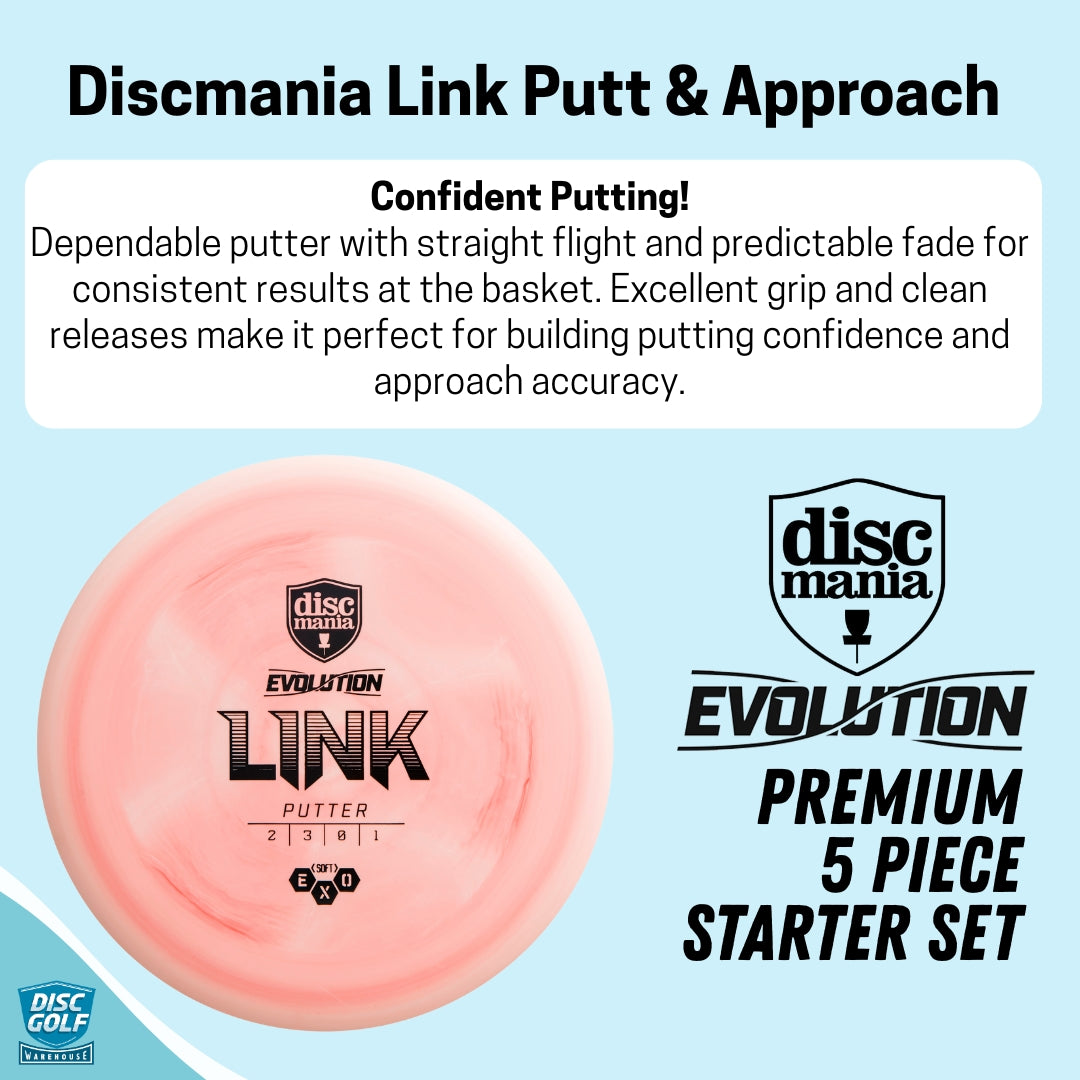 Discmania Evolution 5 Piece Disc Golf Starter Set