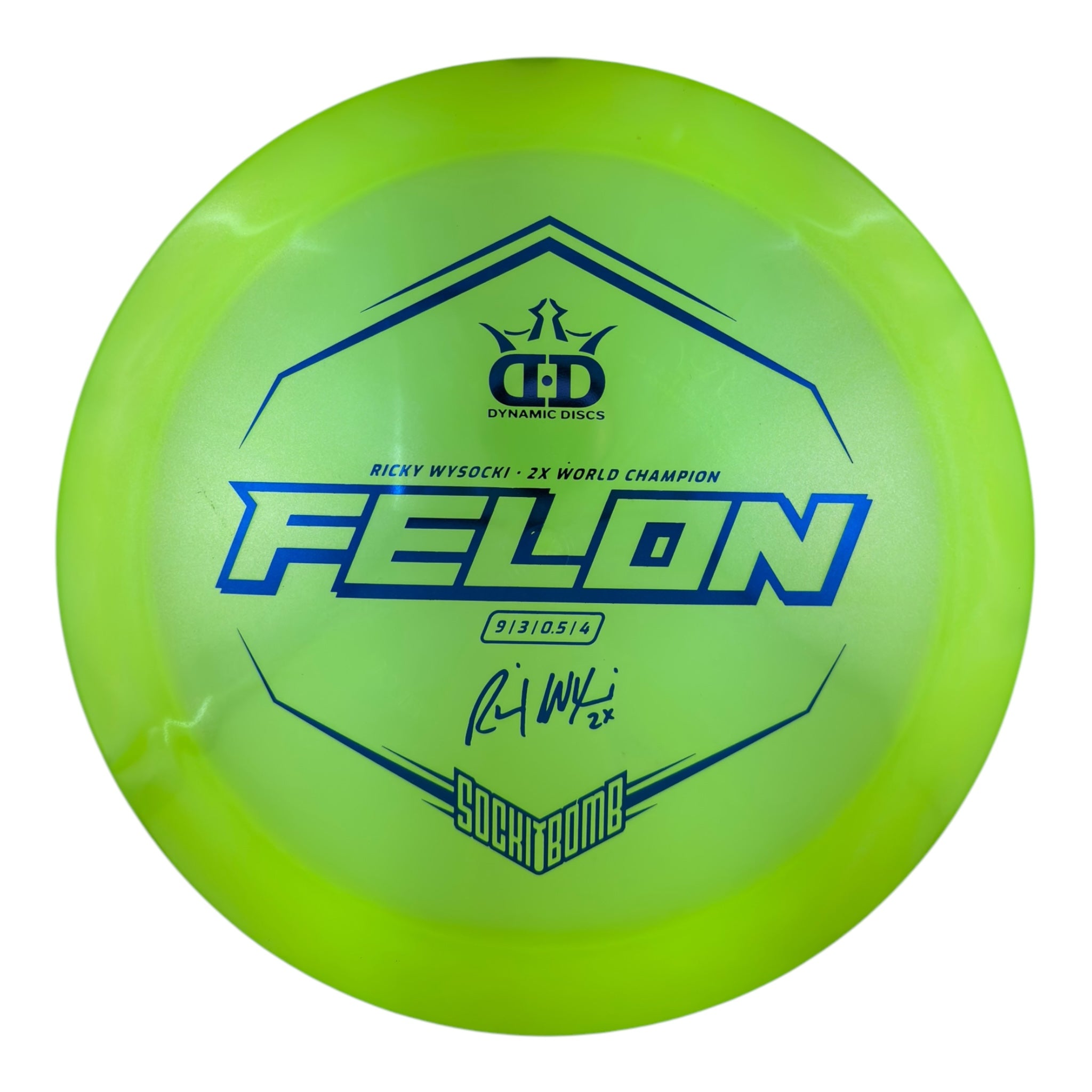 Dynamic Discs Felon - Lucid Ice Glimmer Plastic - Sockibomb Stamp