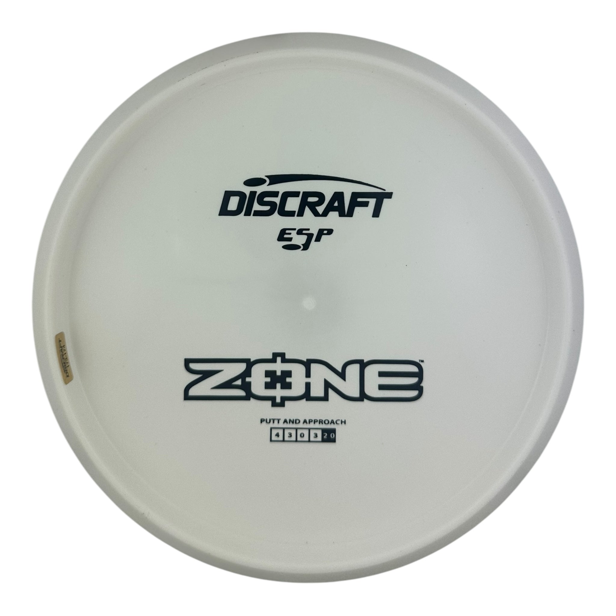 Discraft Zone - ESP Plastic - Pure White Bottom Stamp