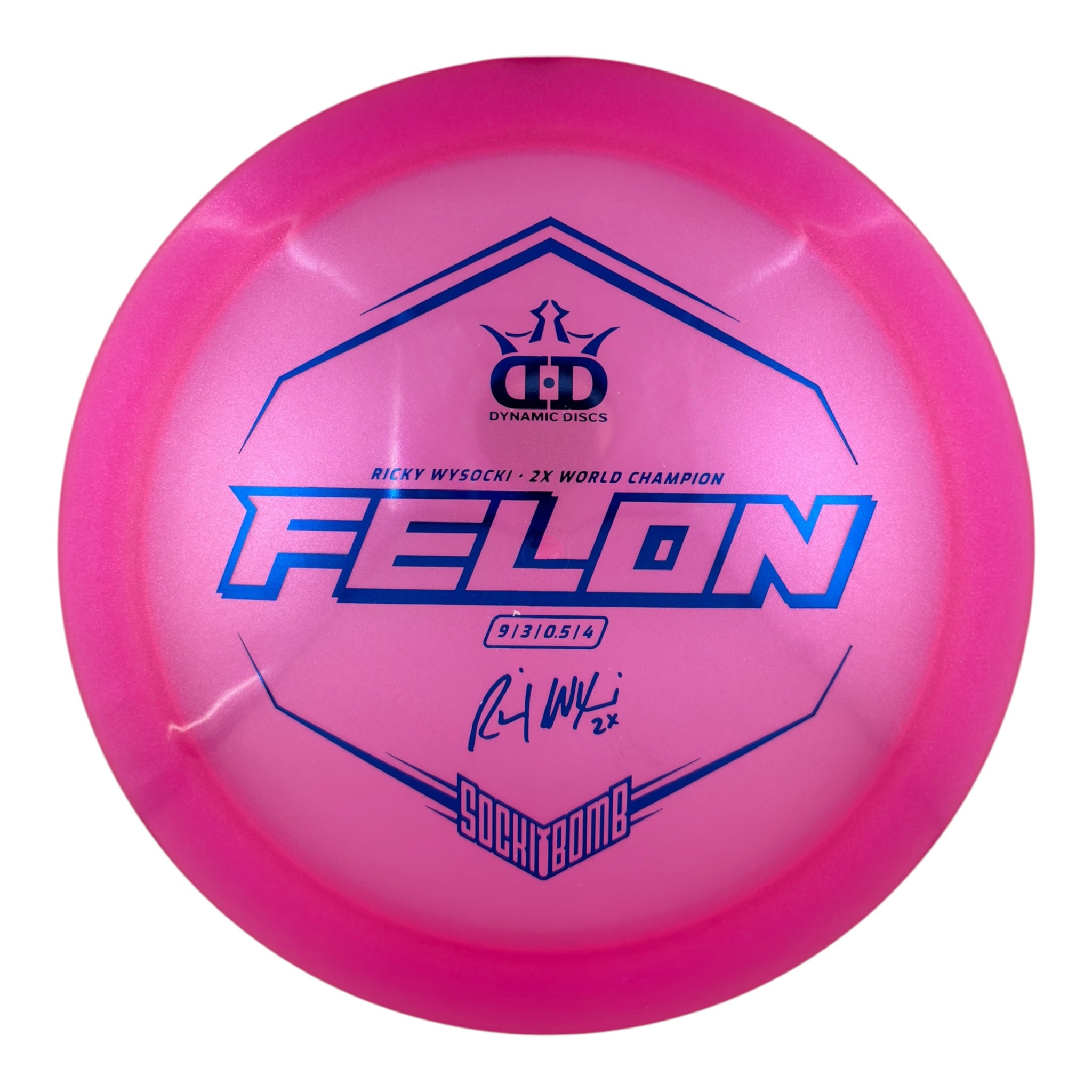 Dynamic Discs Felon - Lucid Ice Glimmer Plastic - Sockibomb Stamp