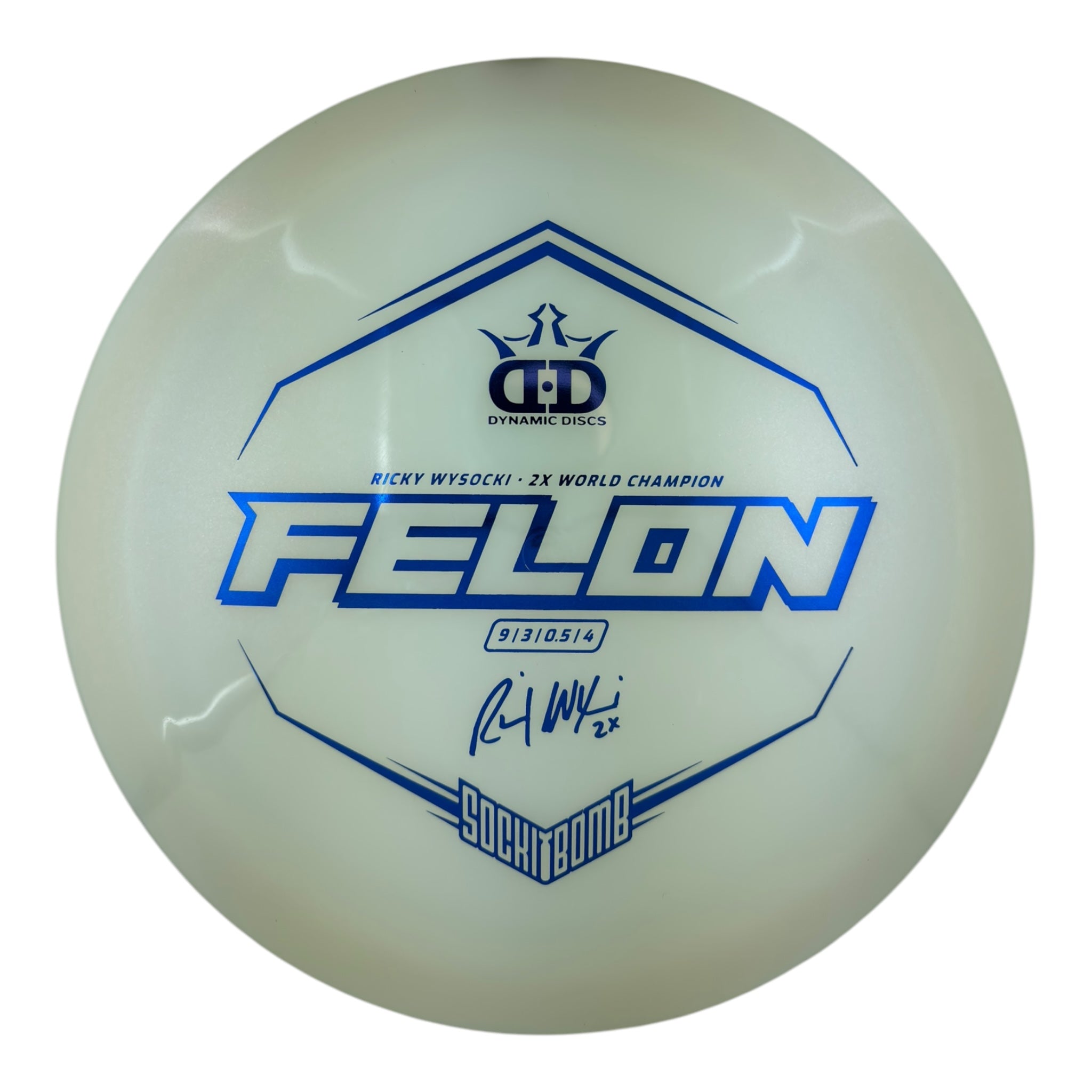 Dynamic Discs Felon - Lucid Ice Glimmer Plastic - Sockibomb Stamp