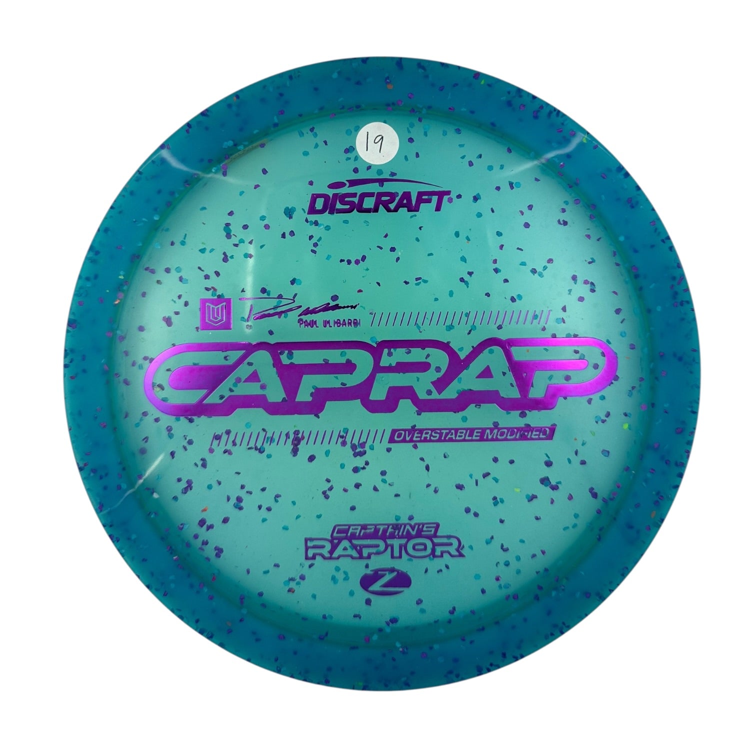 Discraft Captains Raptor 2026 - Z Confetti Plastic - Paul Ulibarri