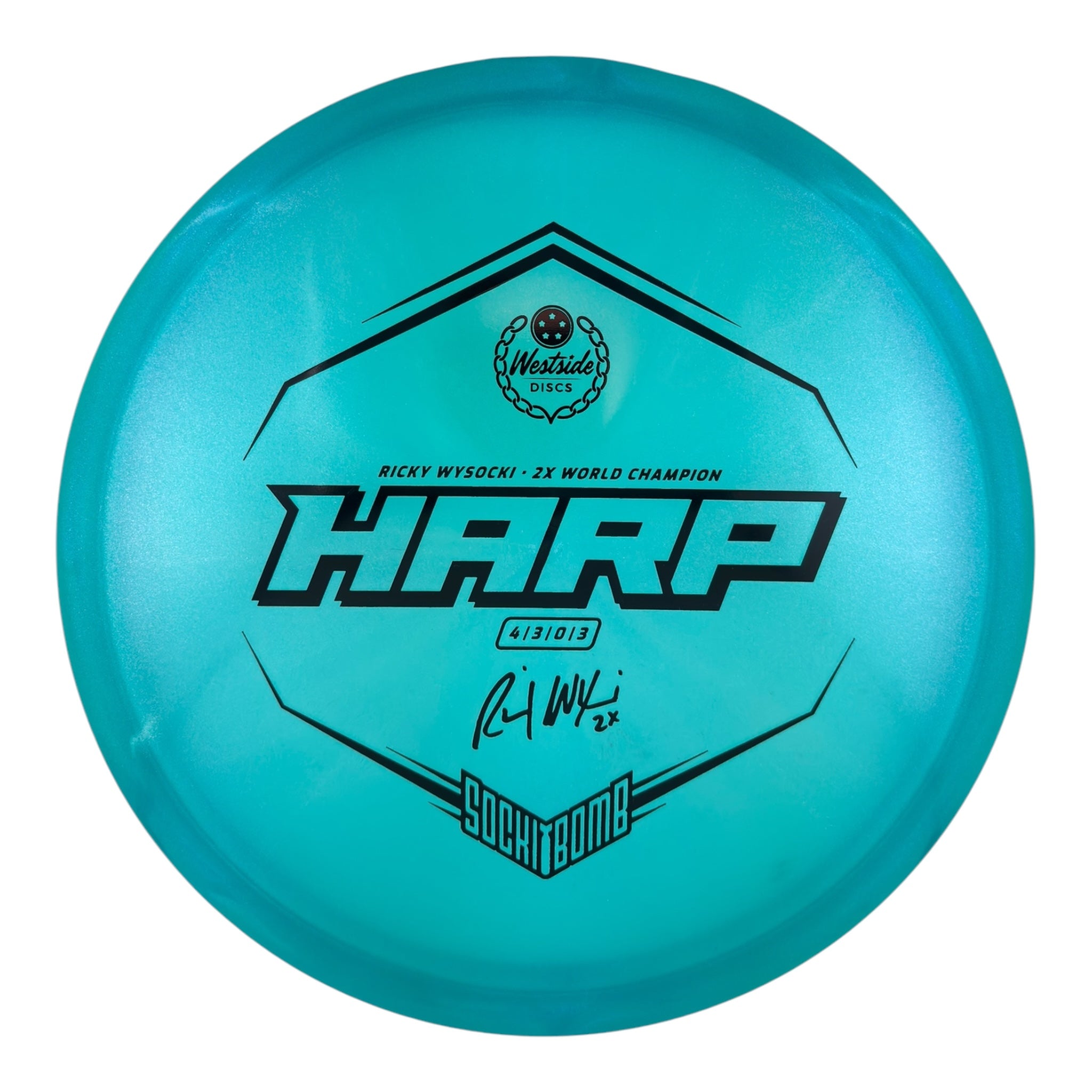 Westside Discs Harp - VIP Ice Glimmer Plastic - Sockibomb Stamp