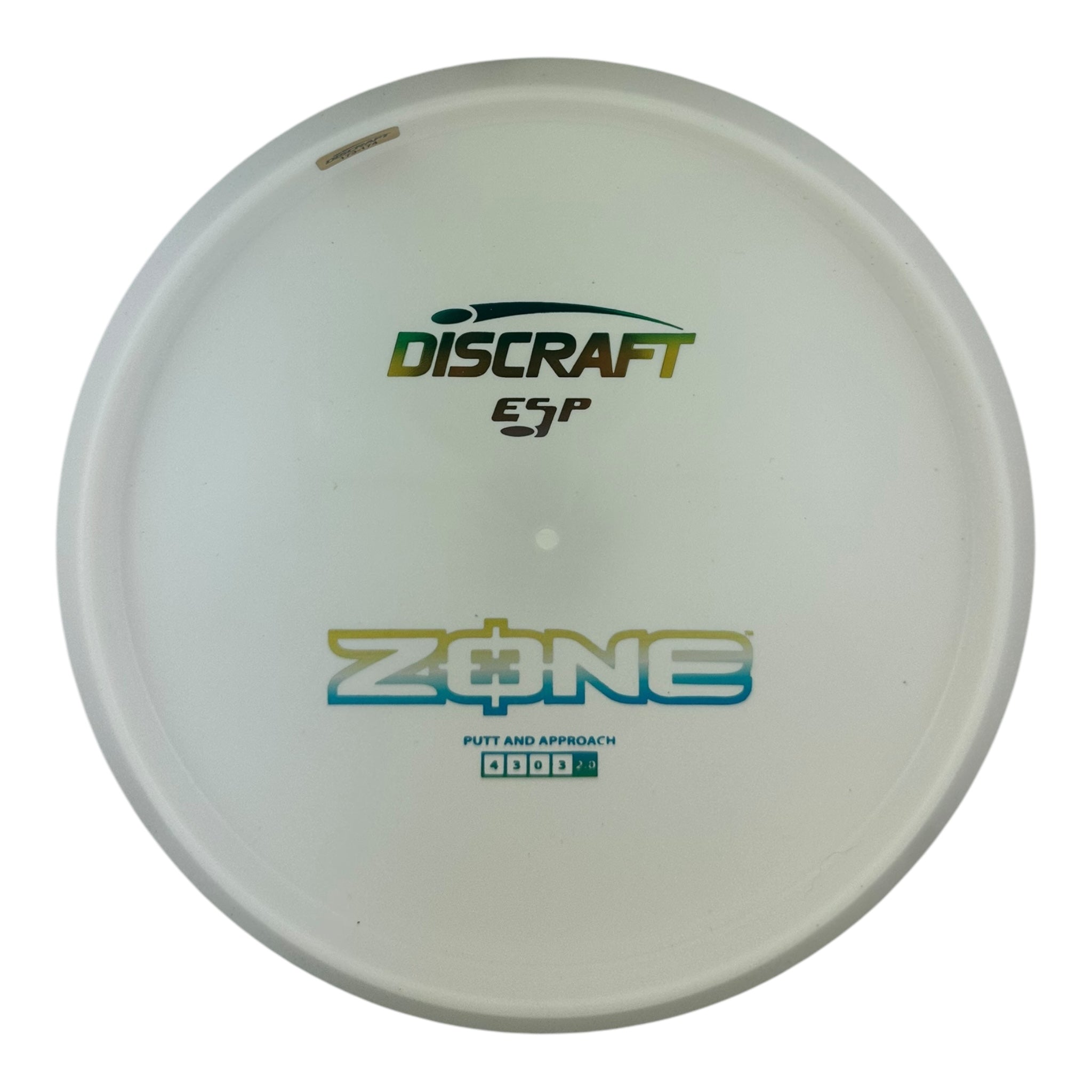 Discraft Zone - ESP Plastic - Pure White Bottom Stamp