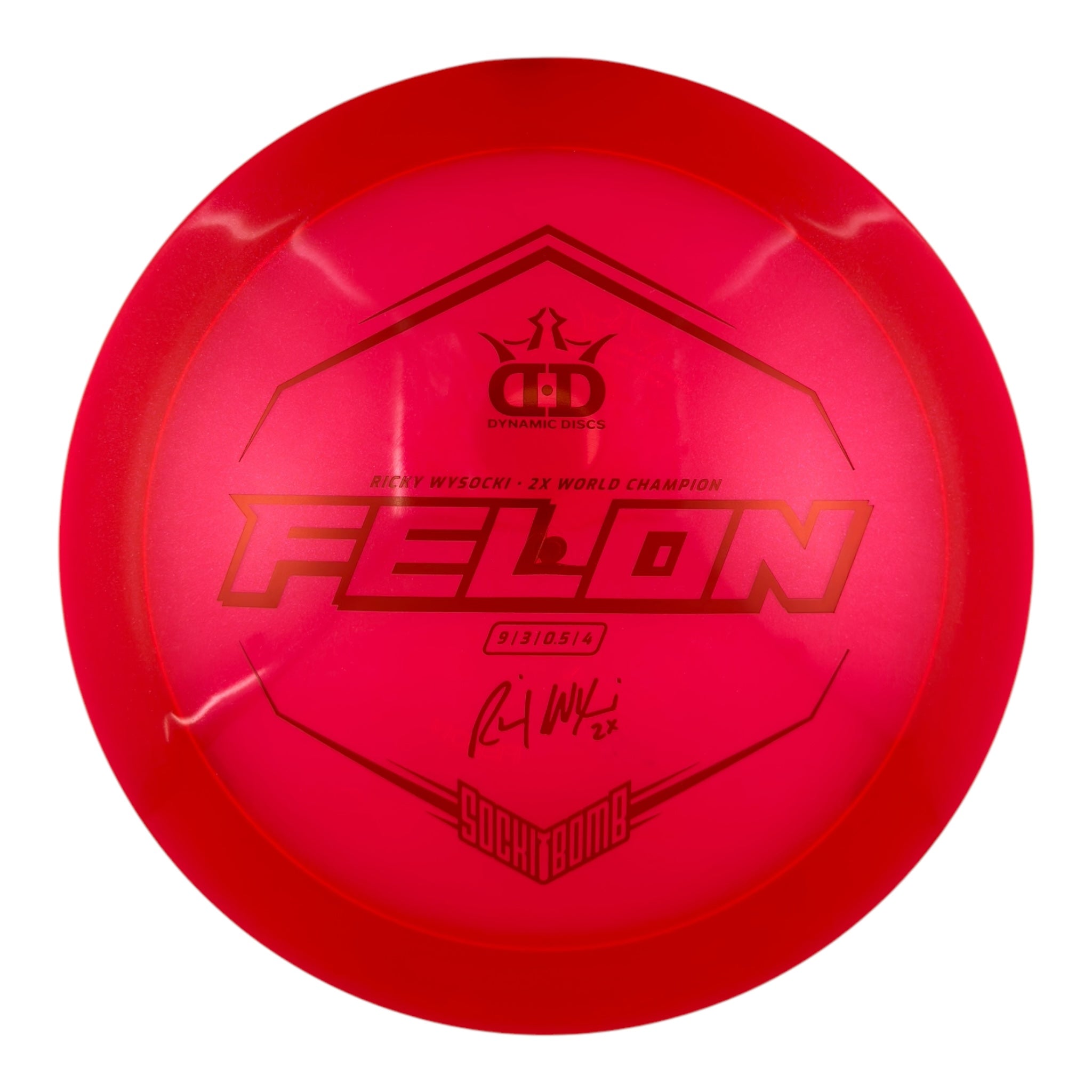 Dynamic Discs Felon - Lucid Ice Glimmer Plastic - Sockibomb Stamp