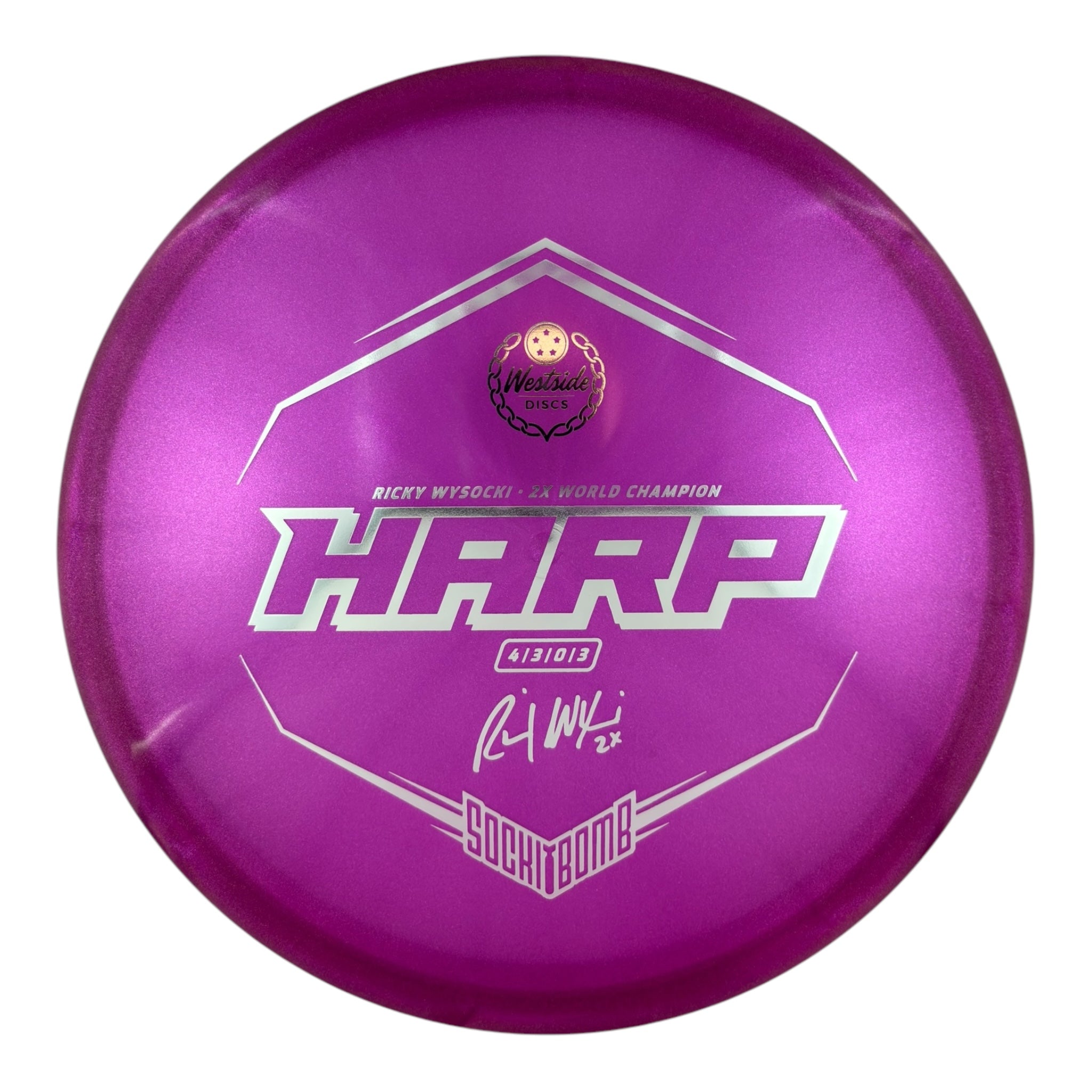 Westside Discs Harp - VIP Ice Glimmer Plastic - Sockibomb Stamp