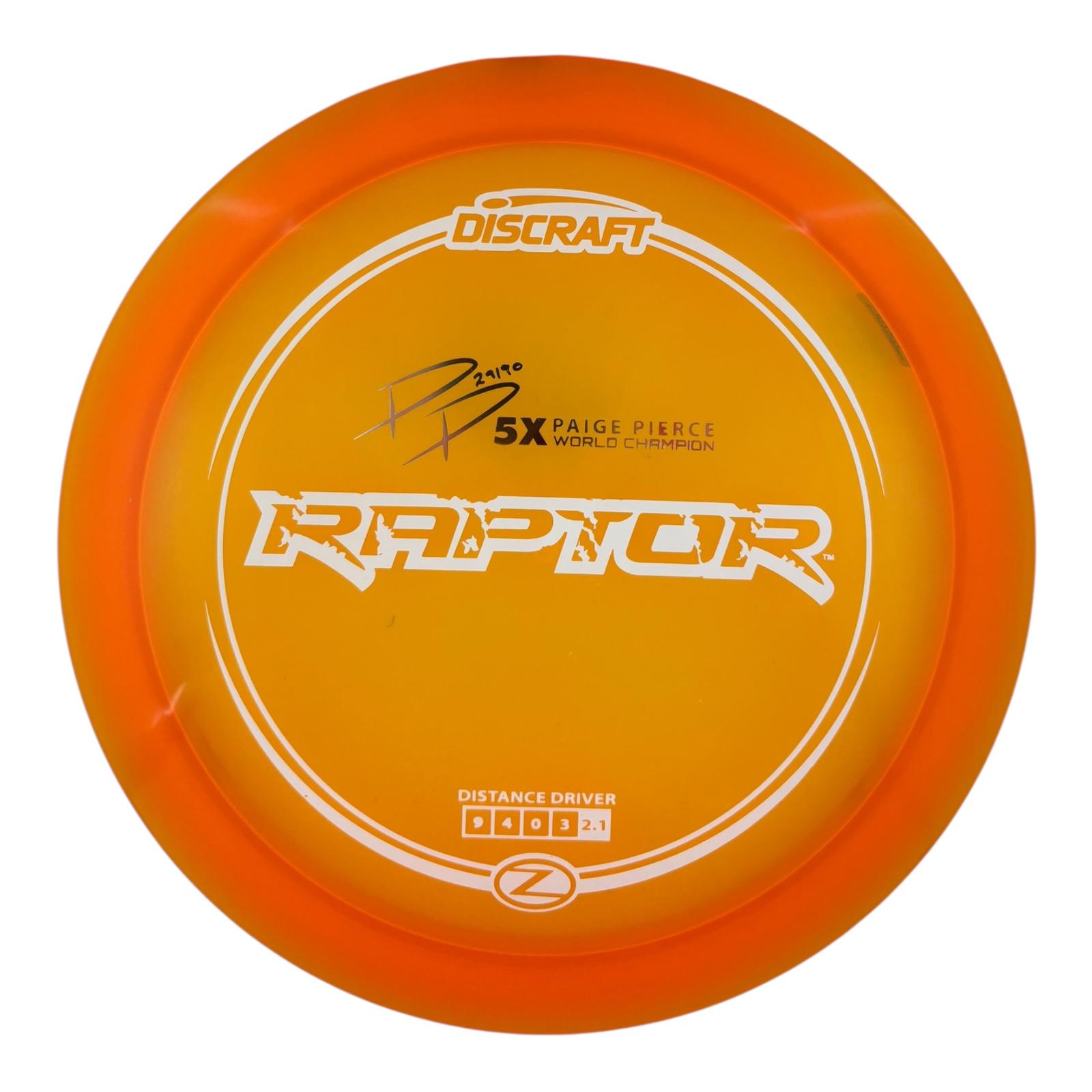 Discraft Raptor - Z Plastic - Paige Pierce Signature