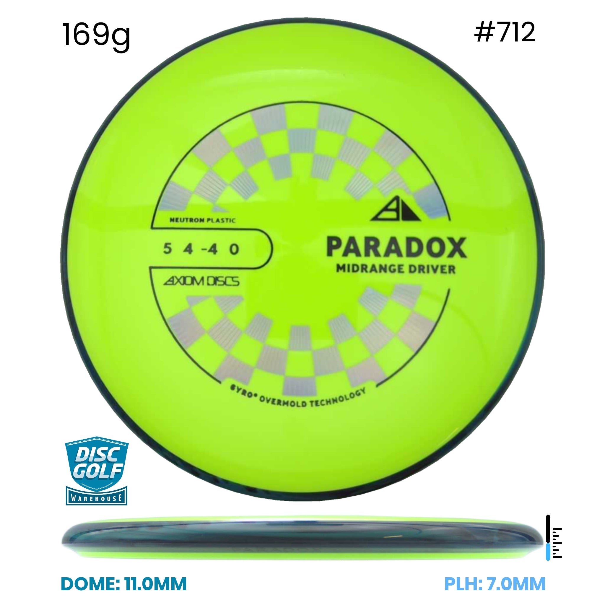 Disc Golf Warehouse Axiom Paradox - Neutron Plastic Day Glow/Black, Silver 169g