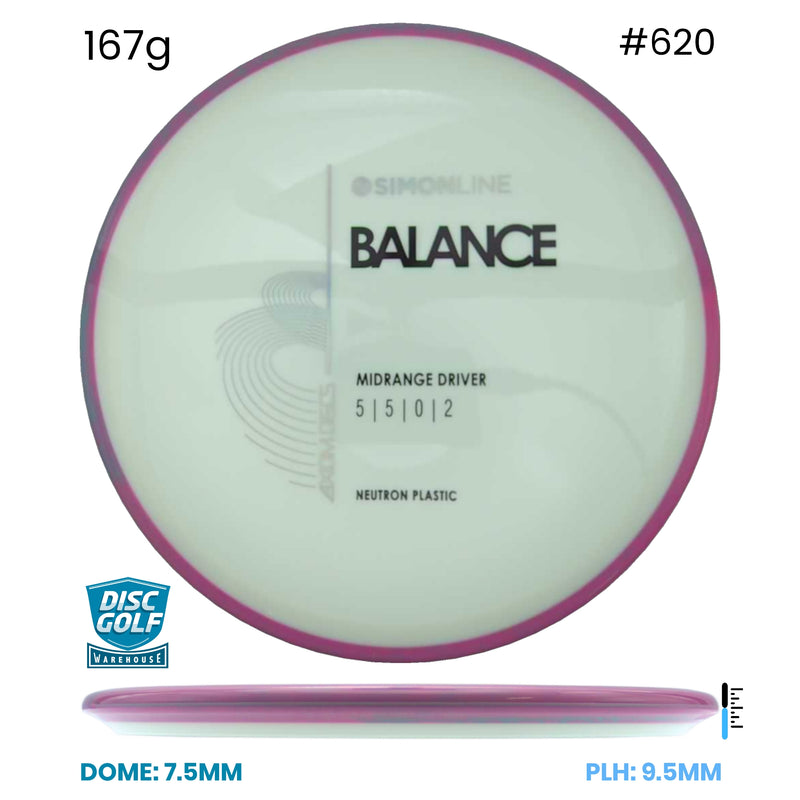 Disc Golf Warehouse Axiom Simon Line Balance - Neutron Plastic White/Black 167g