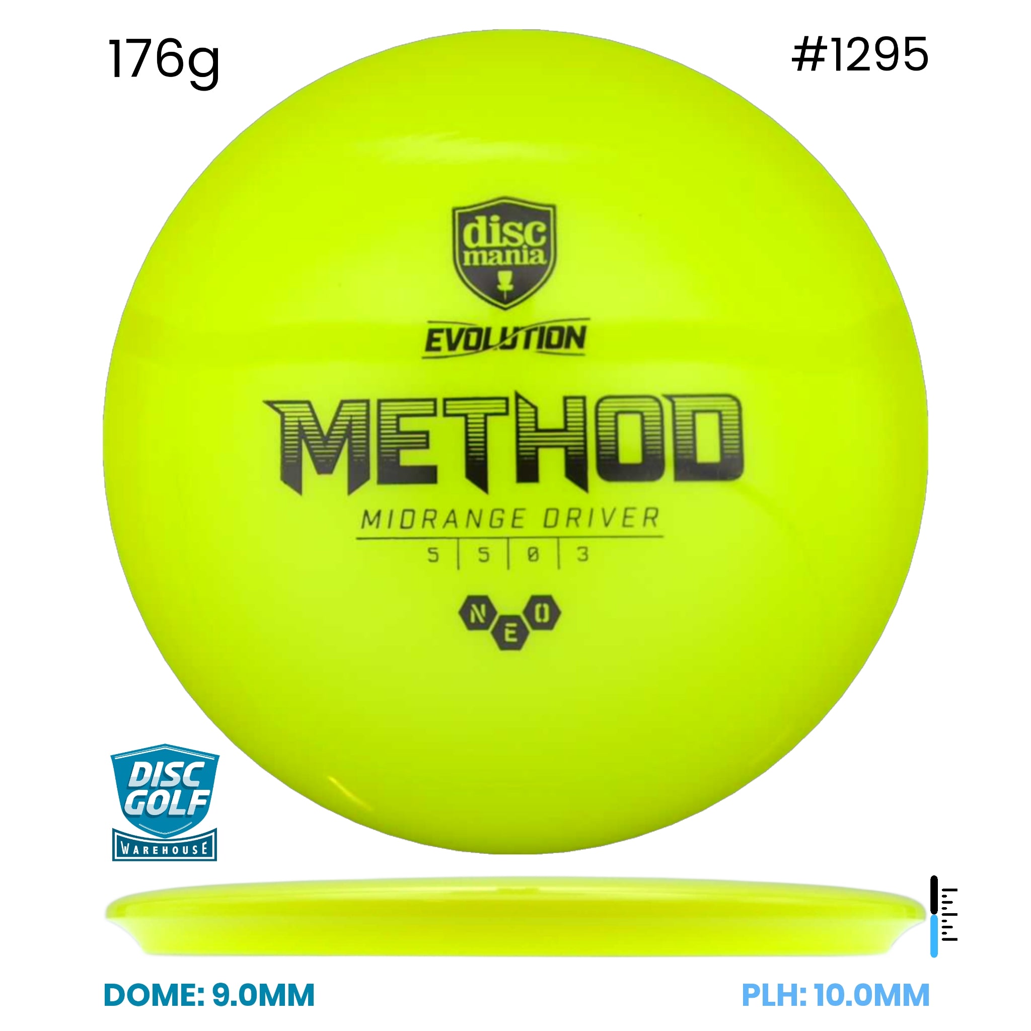Disc Golf Warehouse Discmania Method - Neo Plastic Yellow/Black 176g
