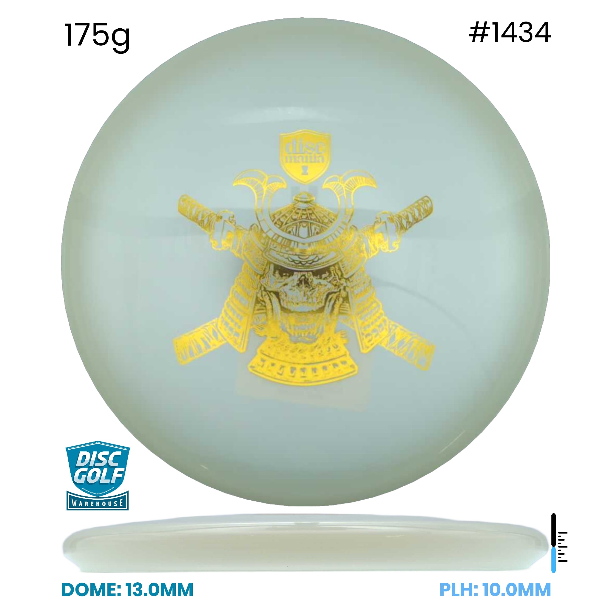 Disc Golf Warehouse Discmania Sensei - Active Premium Glow Plastic - Undead Samurai 2 Glow/Gold 175g