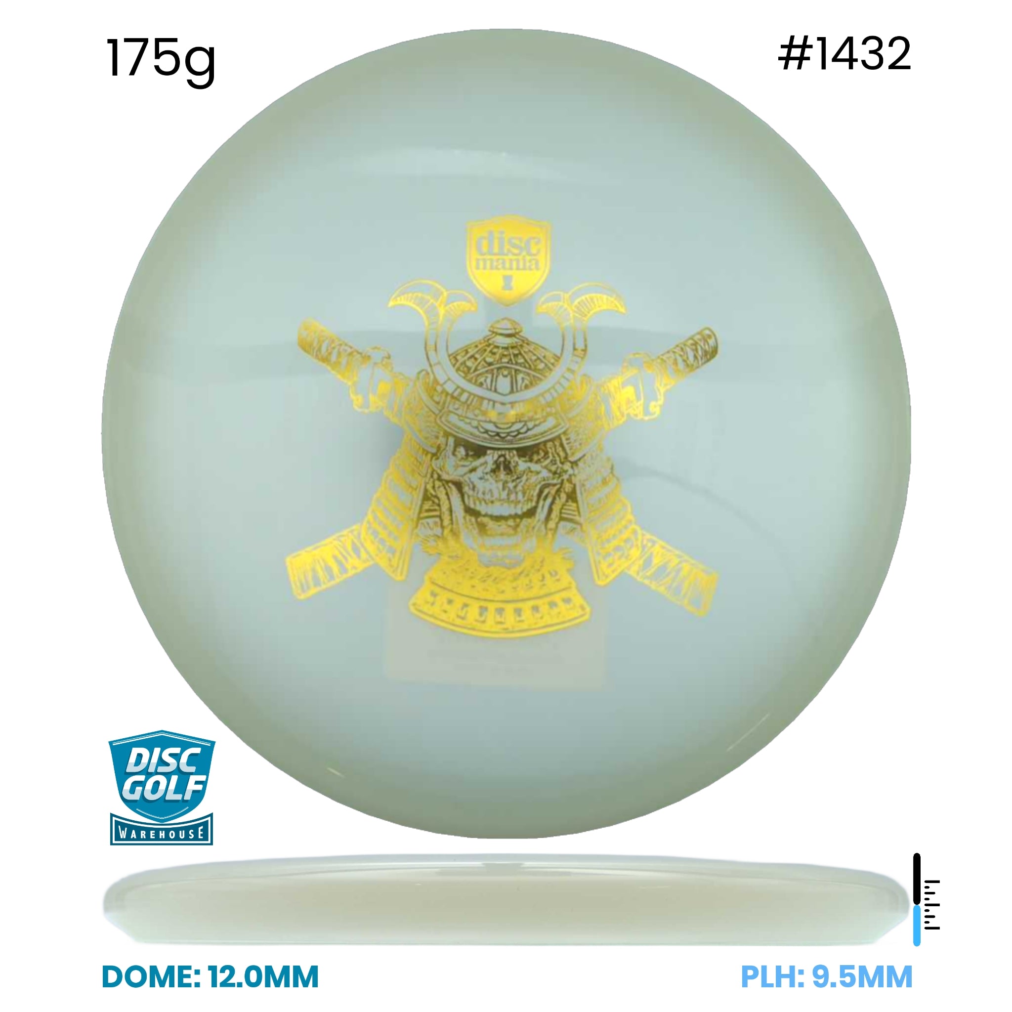 Disc Golf Warehouse Discmania Sensei - Active Premium Glow Plastic - Undead Samurai 2 Glow/Gold 175g
