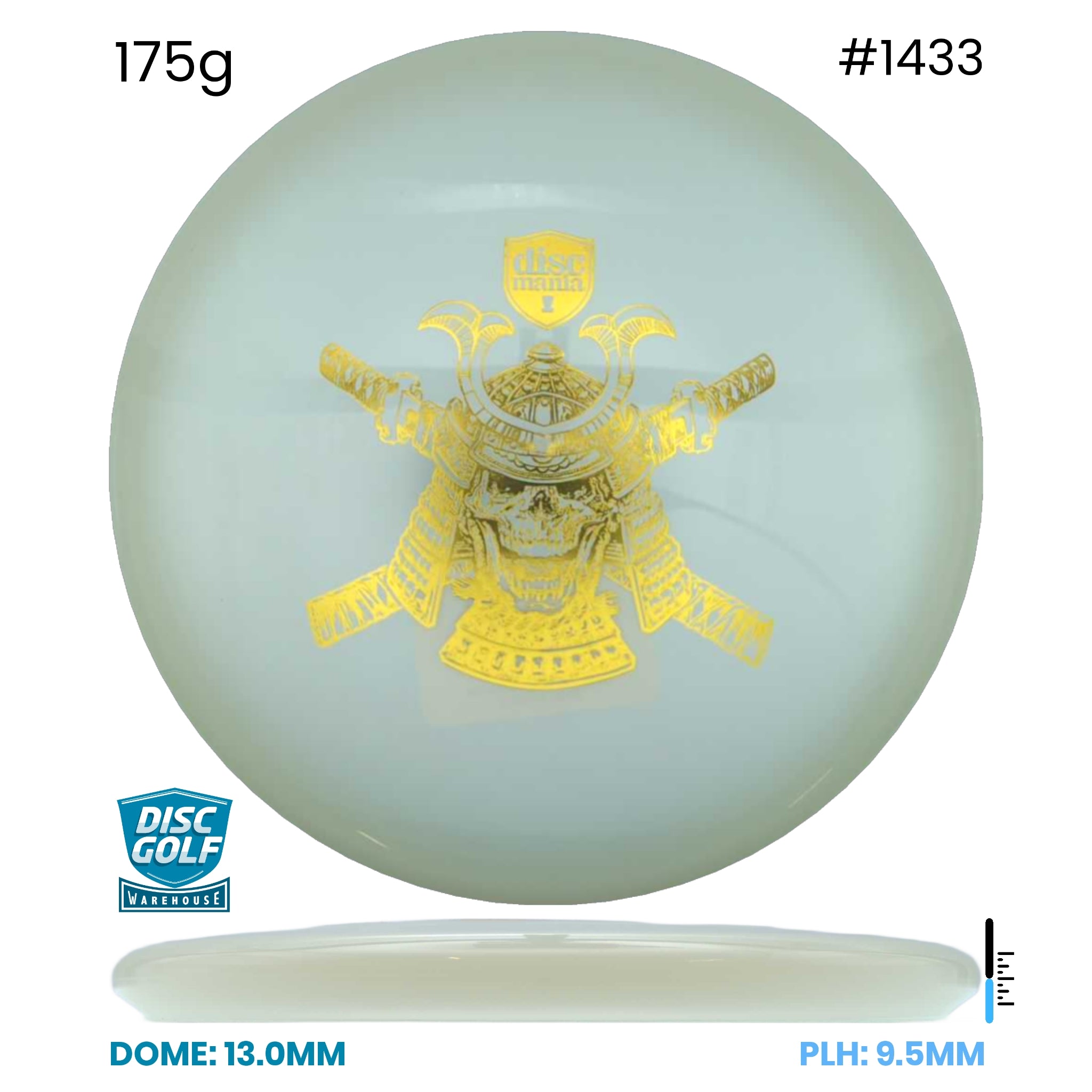 Disc Golf Warehouse Discmania Sensei - Active Premium Glow Plastic - Undead Samurai 2 Glow/Gold 175g