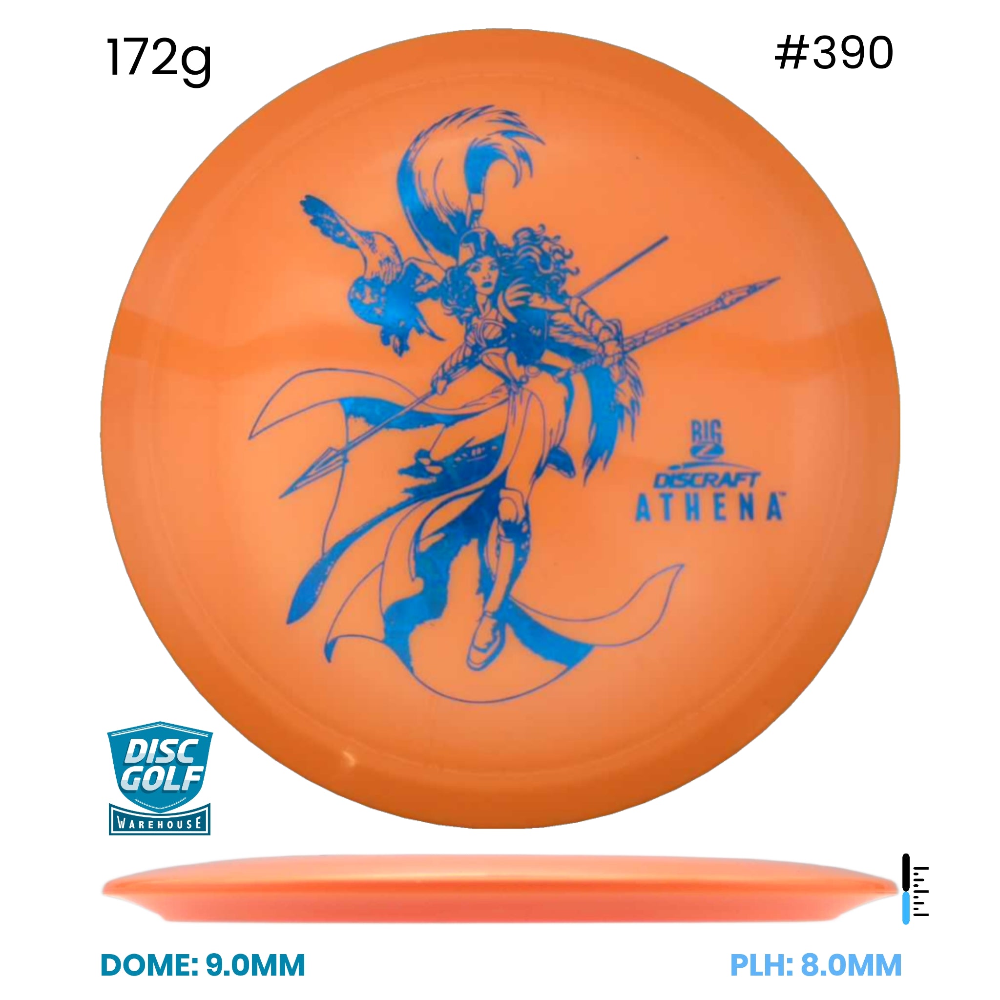 Disc Golf Warehouse Discraft Athena - Paul McBeth Big Z Plastic Orange/Blue Metallic 172g