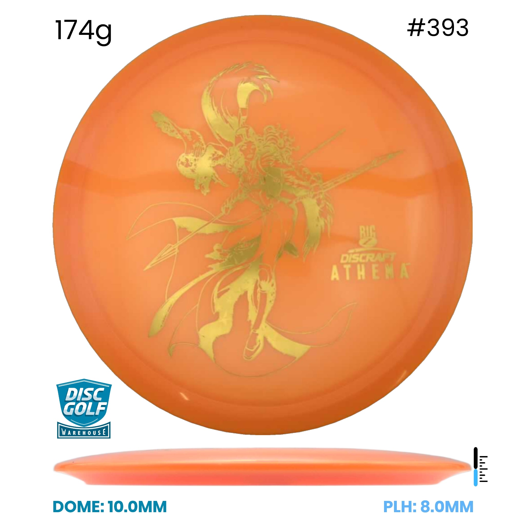 Disc Golf Warehouse Discraft Athena - Paul McBeth Big Z Plastic Orange/Gold 174g