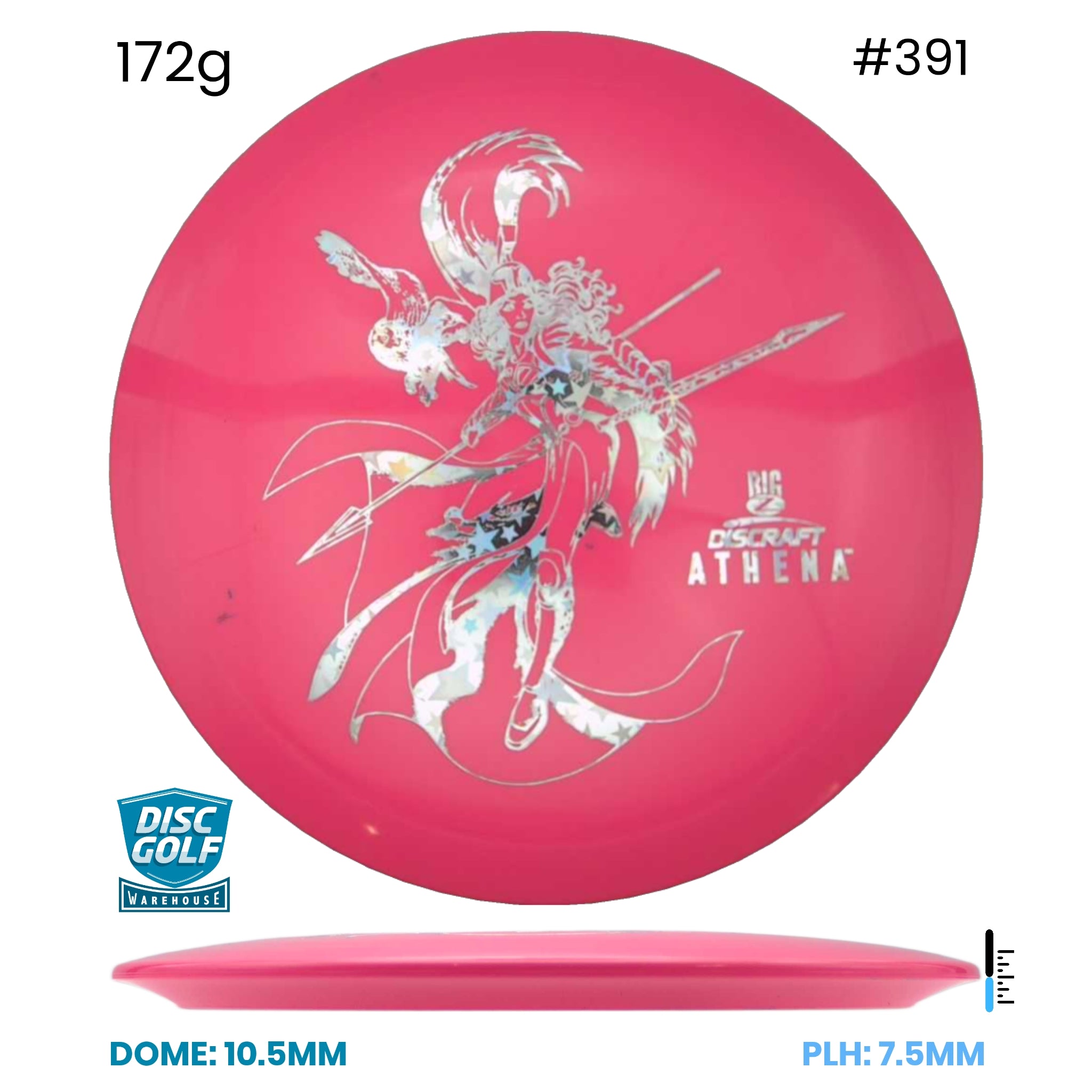 Disc Golf Warehouse Discraft Athena - Paul McBeth Big Z Plastic Pink/Silver 172g