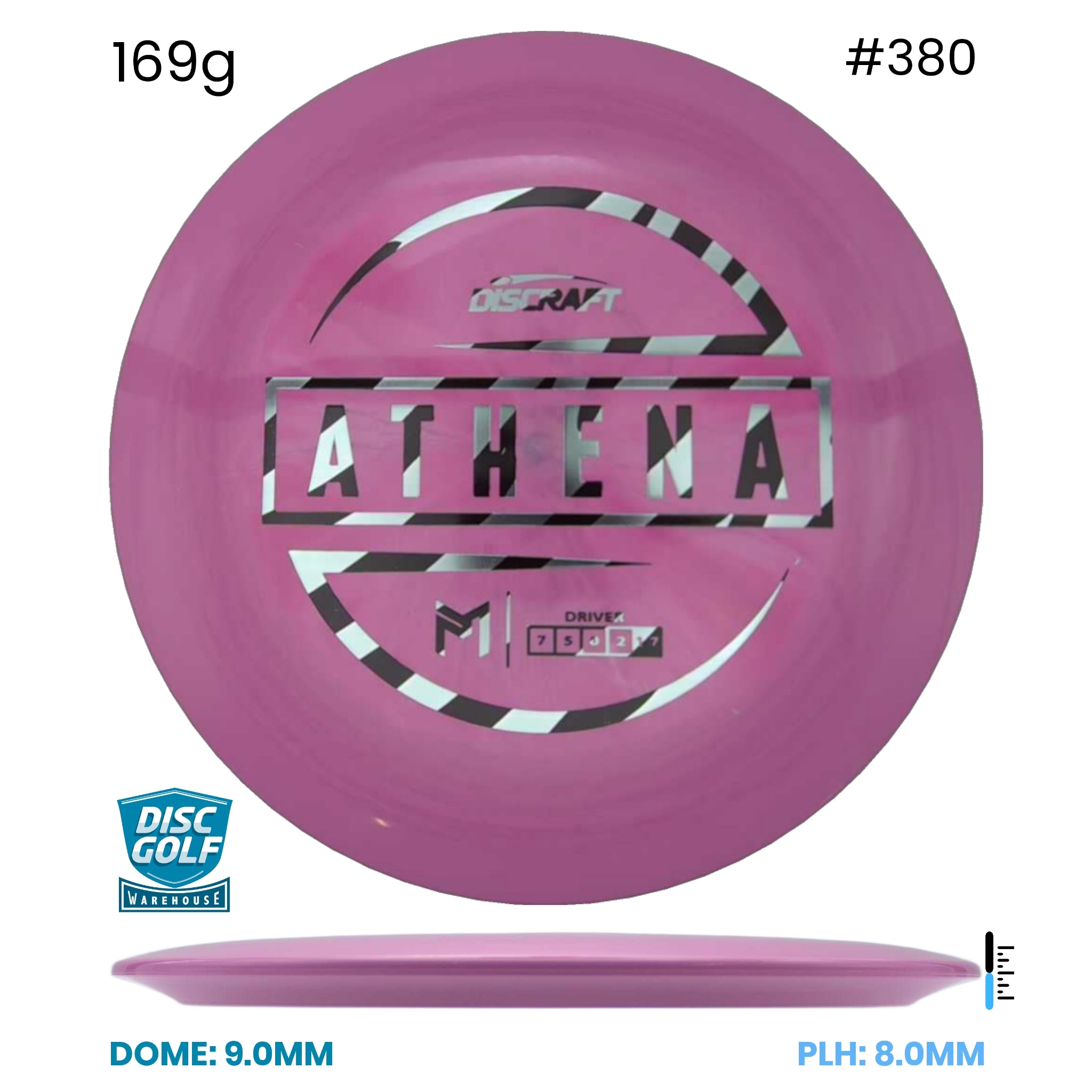 Disc Golf Warehouse Discraft Athena - Paul McBeth ESP Plastic Pink/Silver 169g