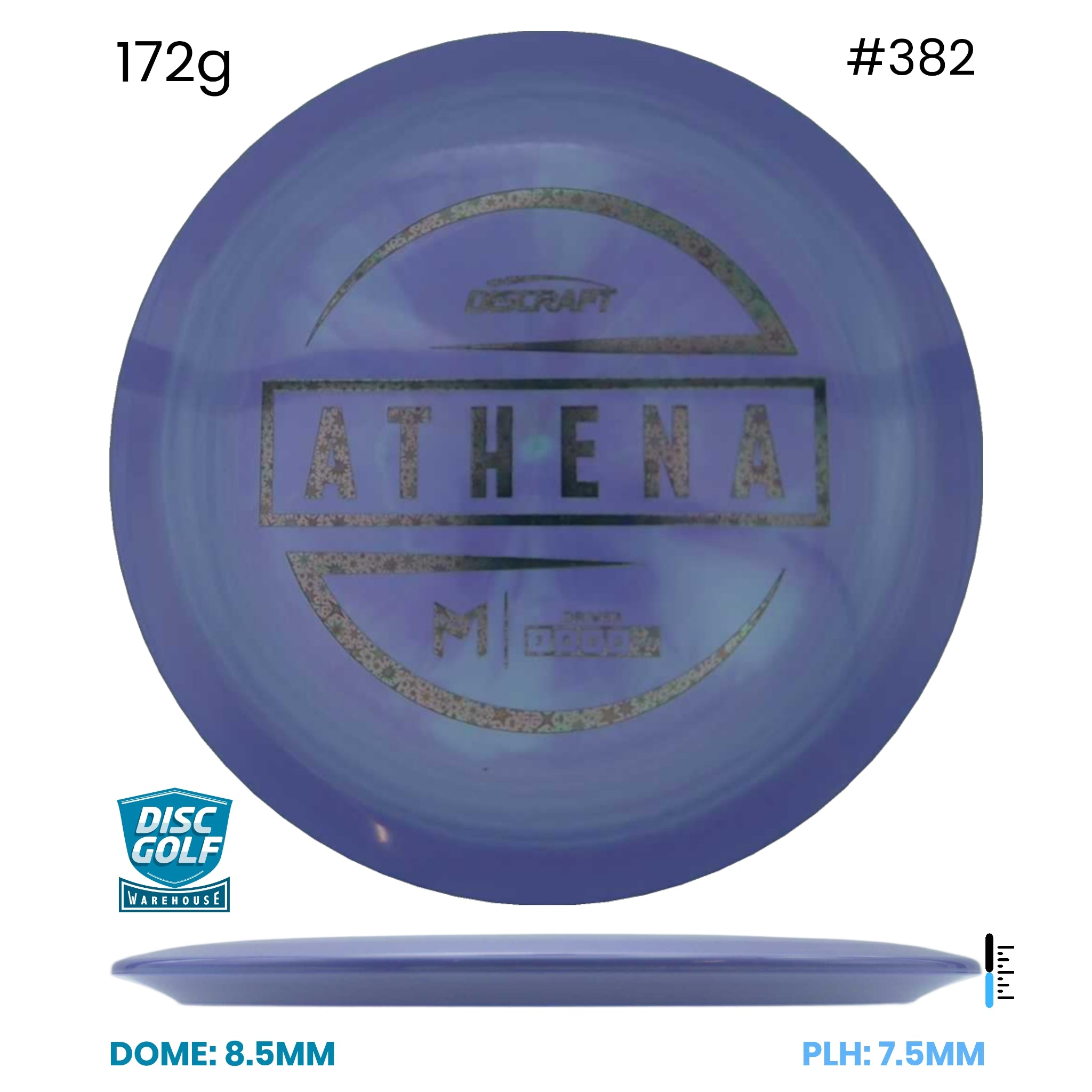 Disc Golf Warehouse Discraft Athena - Paul McBeth ESP Plastic Purple/Gold 172g