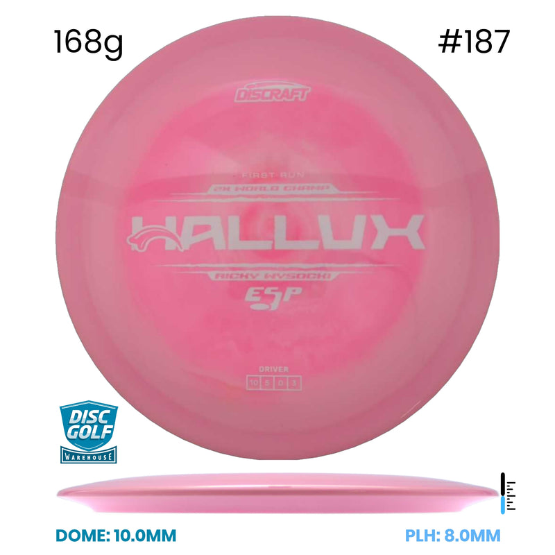 Disc Golf Warehouse Discraft Hallux - Ricky Wysocki ESP Plastic - First Run Pink/White 168g