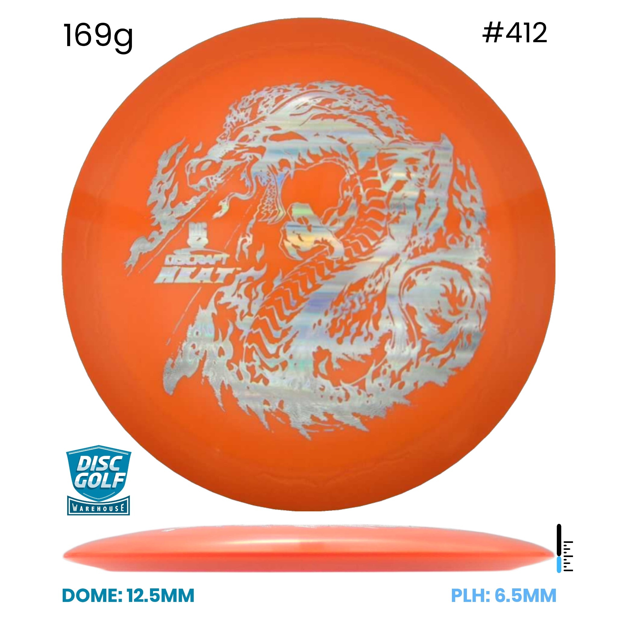 Disc Golf Warehouse Discraft Heat - Big Z Plastic Orange/Silver 169g