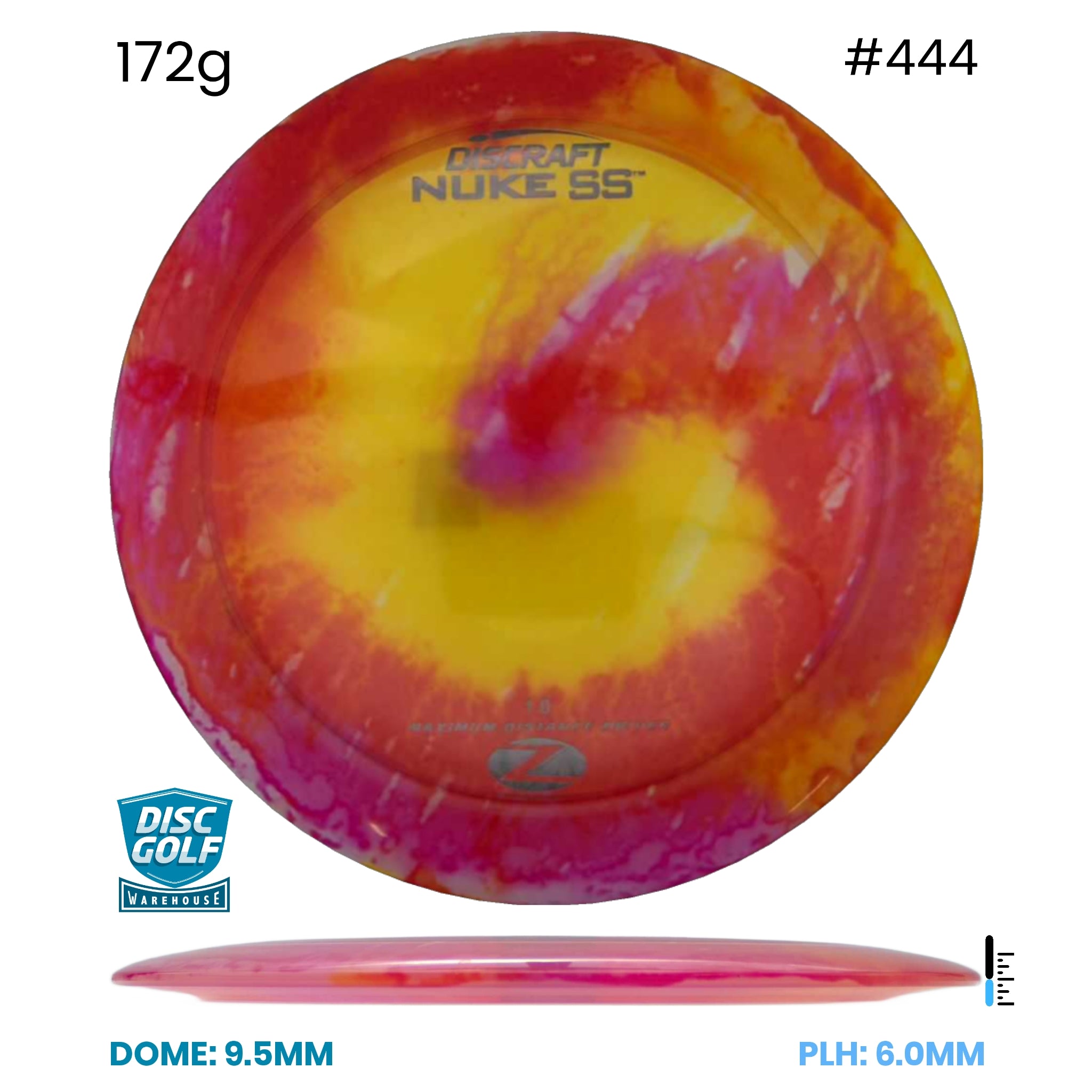 Disc Golf Warehouse Discraft Nuke SS - Z Fly Dye Plastic 172g