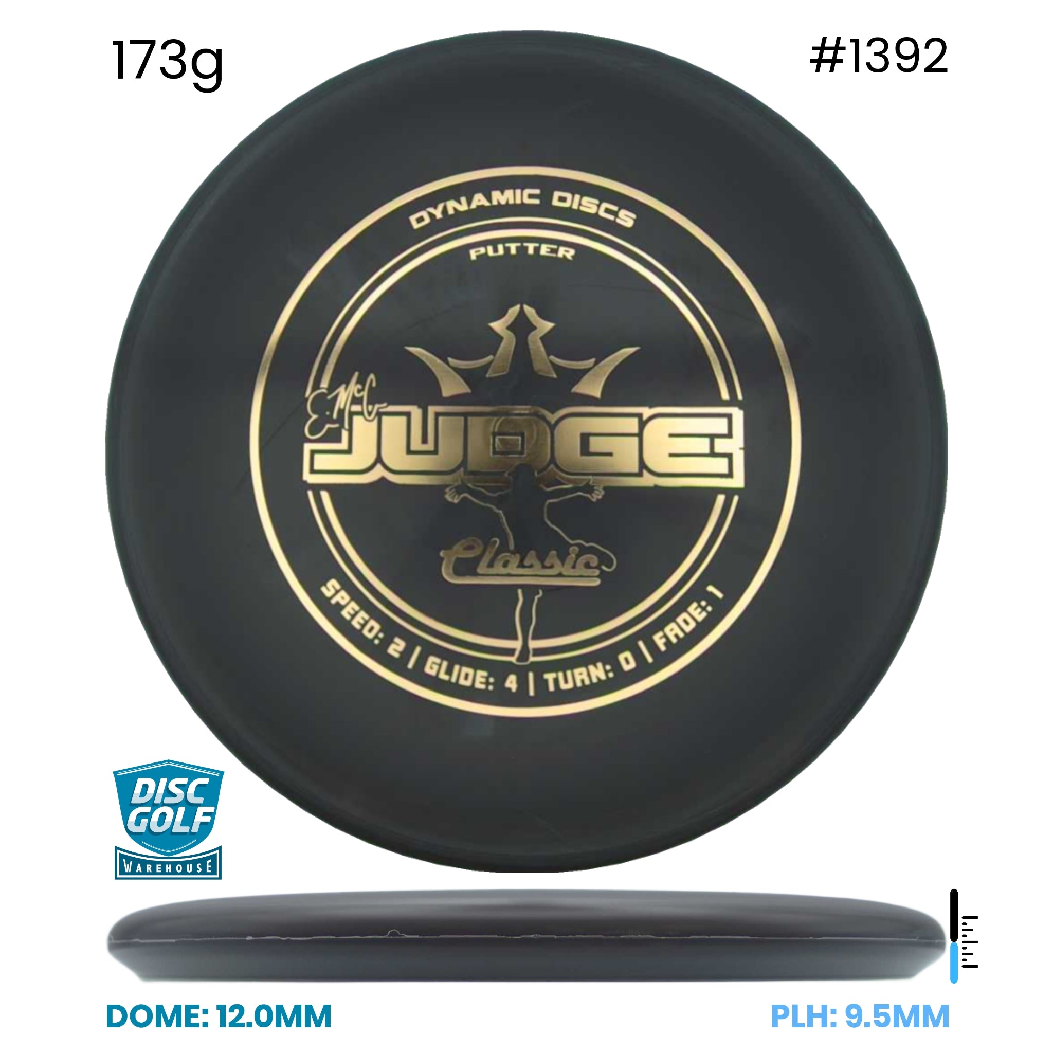 Disc Golf Warehouse Dynamic Discs EMAC Judge - Classic Black/Gold 173g