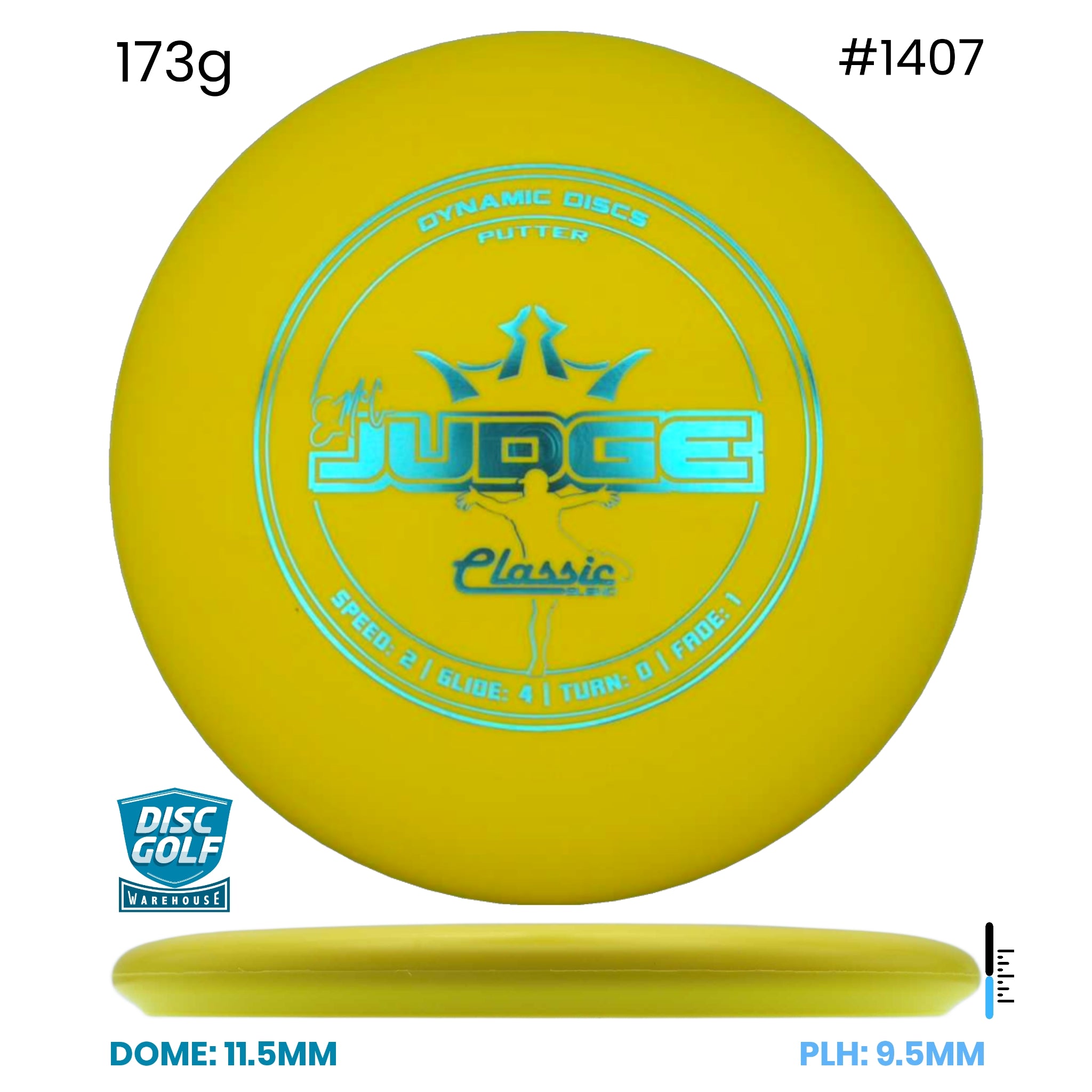 Disc Golf Warehouse Dynamic Discs EMAC Judge - Classic Blend Yellow/Blue Metallic 173g