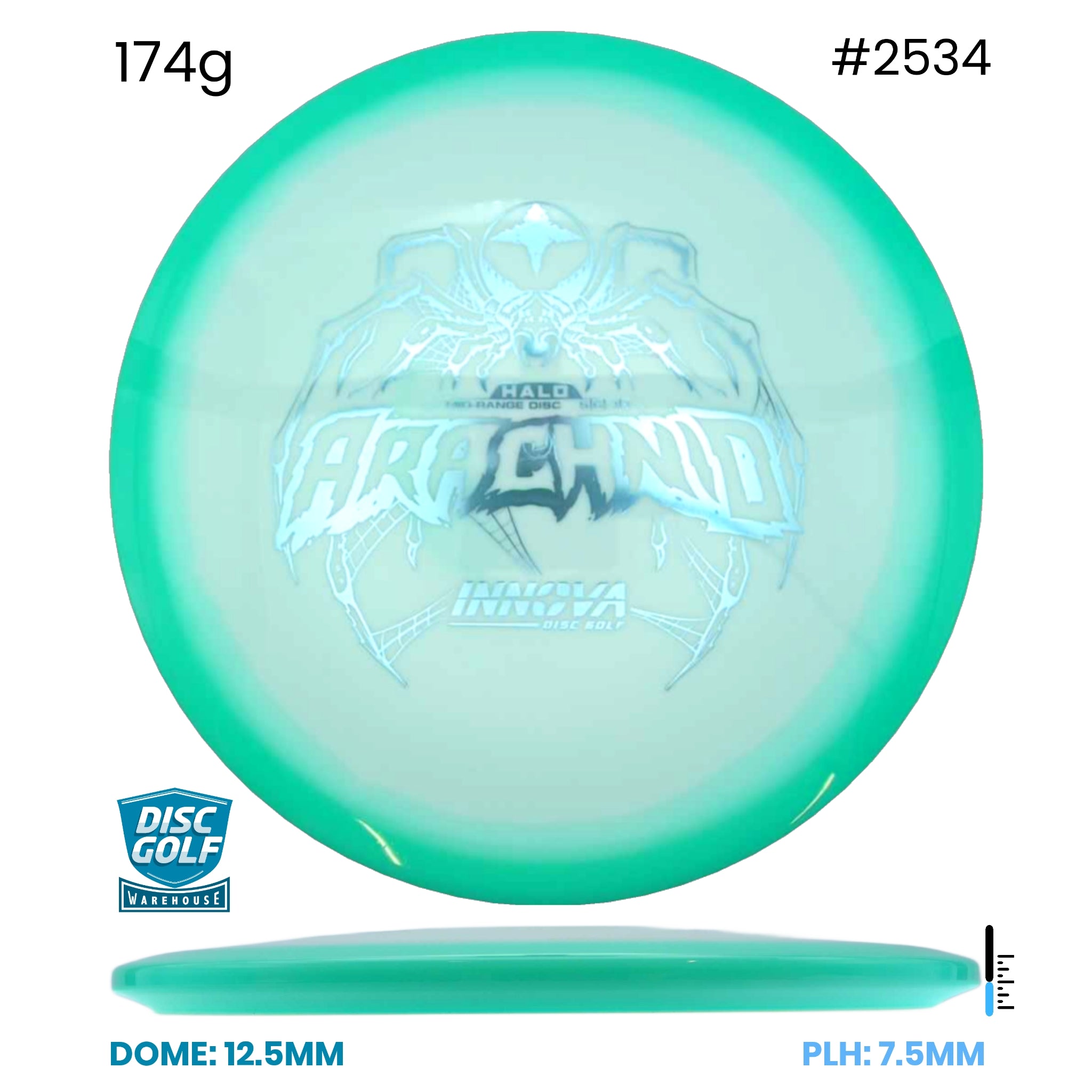 Disc Golf Warehouse Innova Arachnid - Halo Star Plastic White/Silver 174g