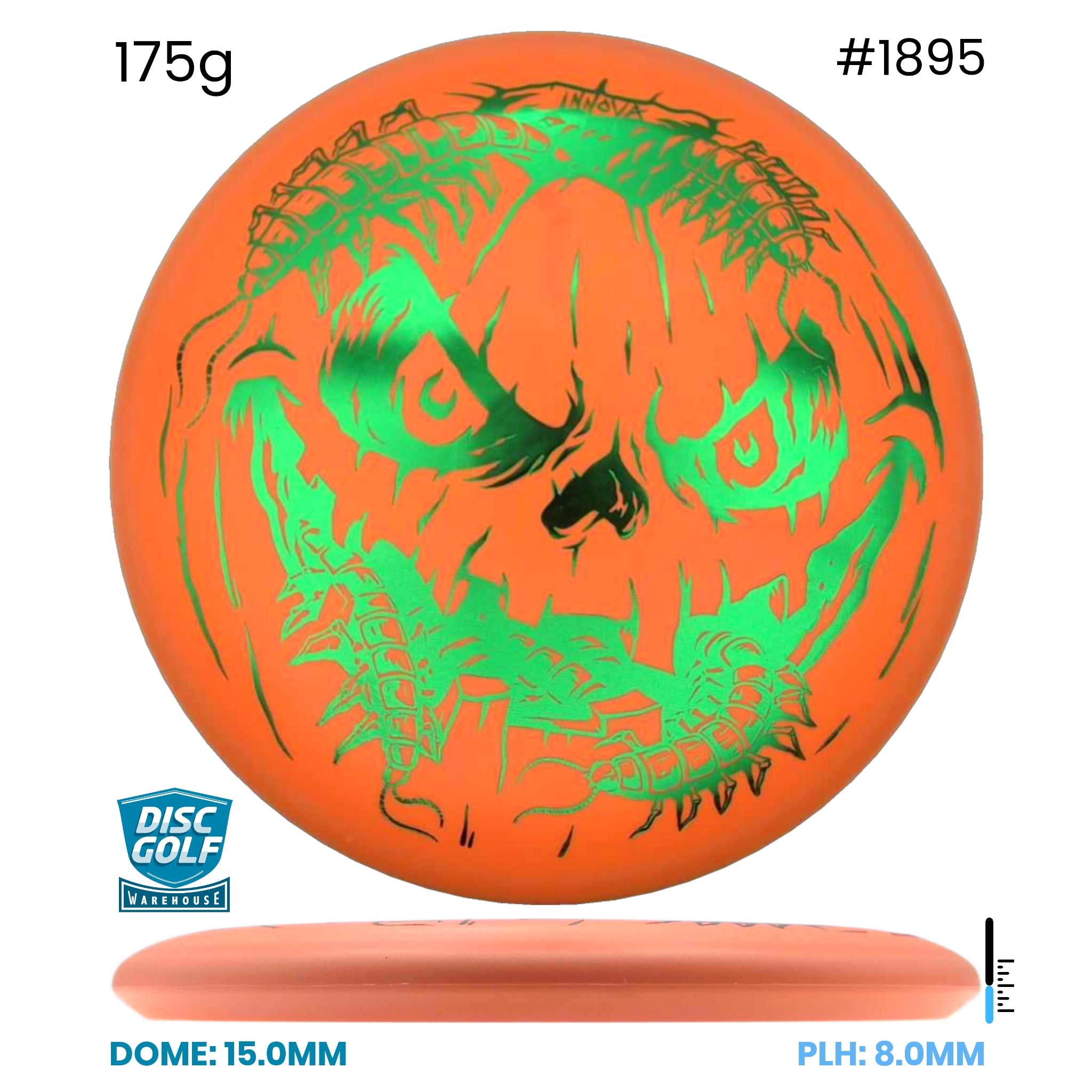 Disc Golf Warehouse Innova Aviar - DX Plastic - Halloween Pumpkin Orange/Black 175g