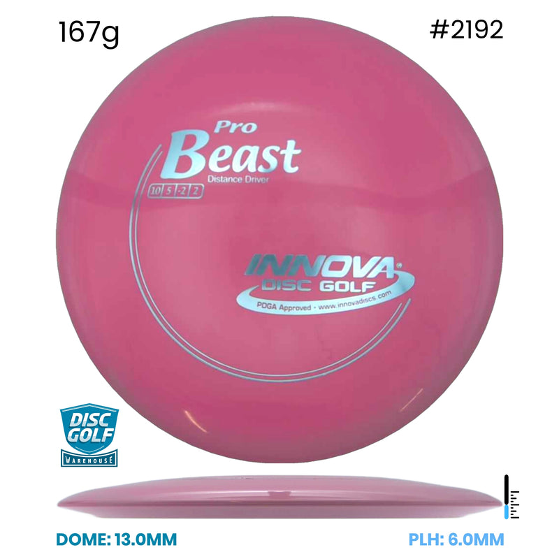 Disc Golf Warehouse Innova Beast - Pro Plastic Pink/Silver 167g