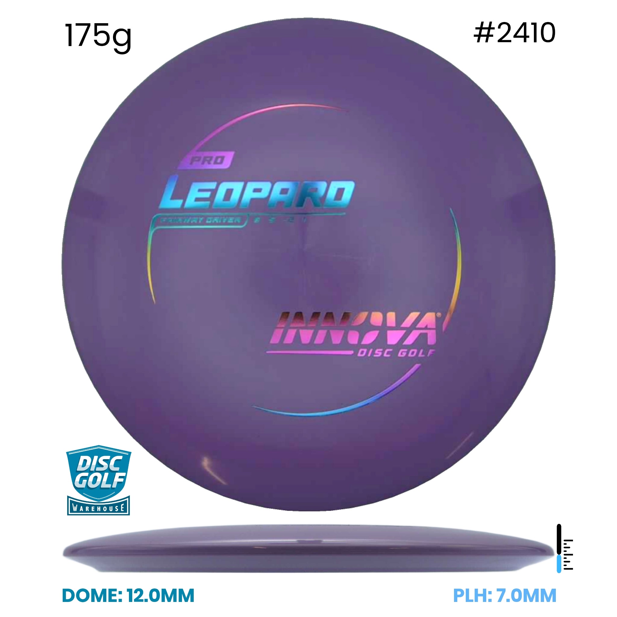 Disc Golf Warehouse Innova Leopard - Pro Purple/Rainbow Holo 175g