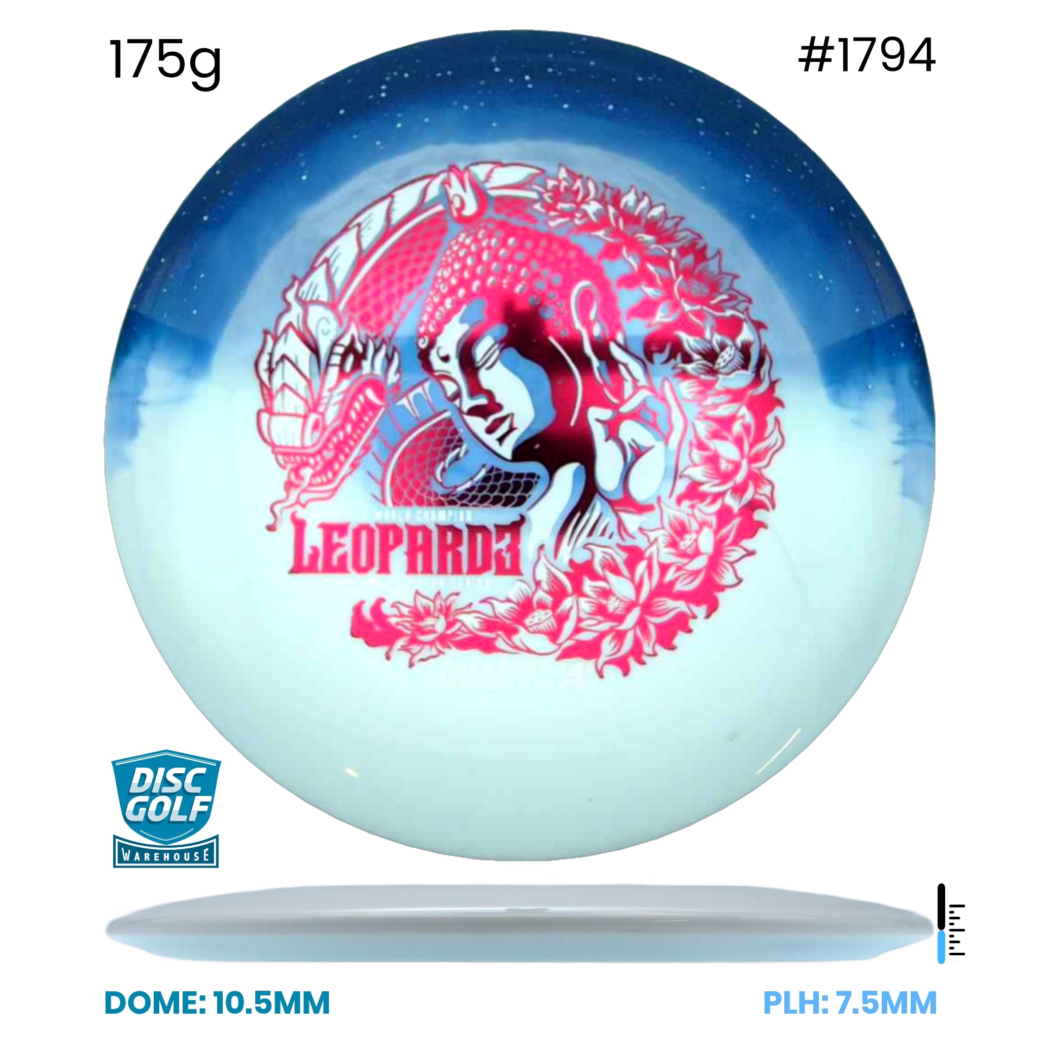 Disc Golf Warehouse Innova Leopard3 - Duo Plastic - Ohn Scoggins 2026 Tour Series Blue/Black, Silver 175g