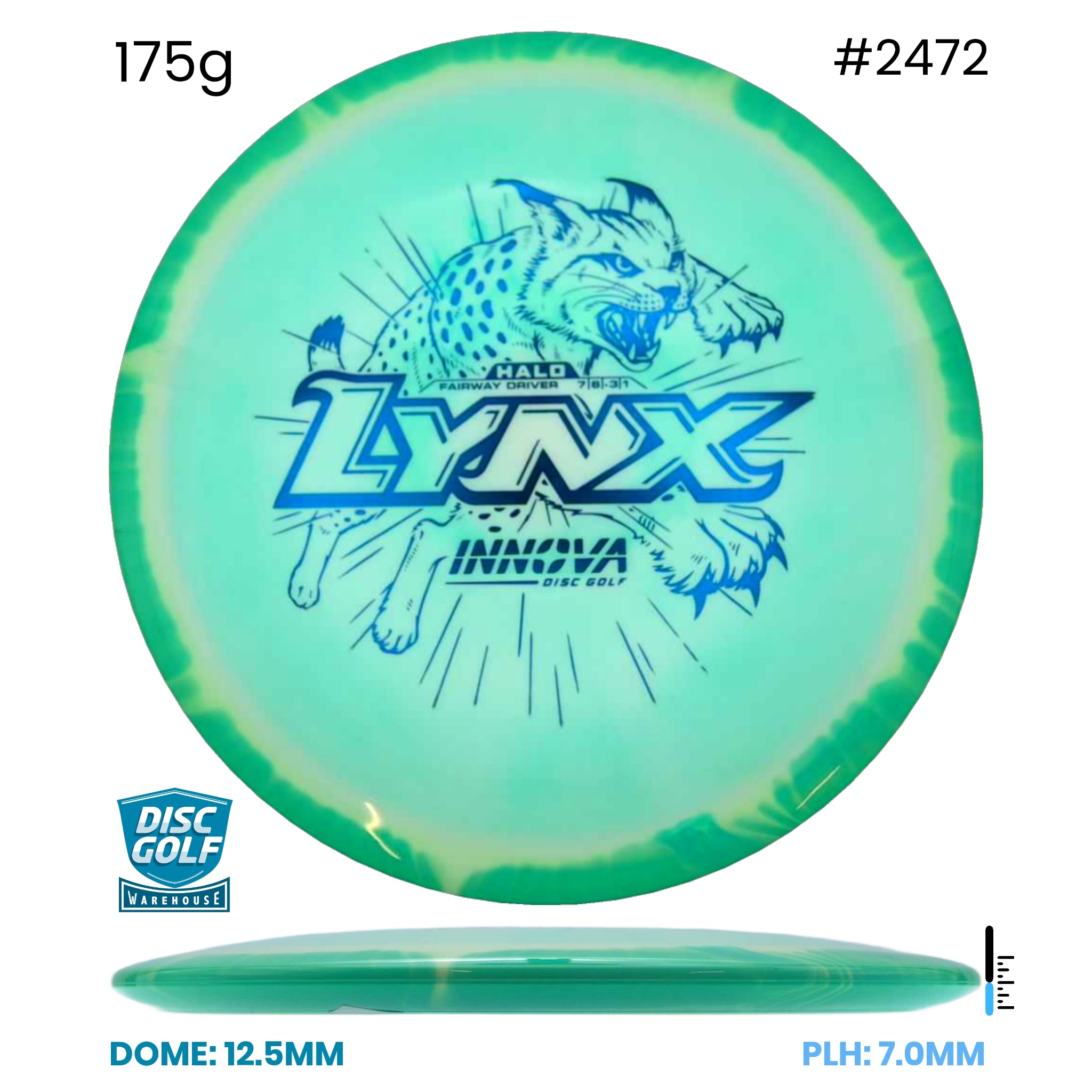 Disc Golf Warehouse Innova Lynx - Halo Star Plastic Teal/Blue Metallic 175g