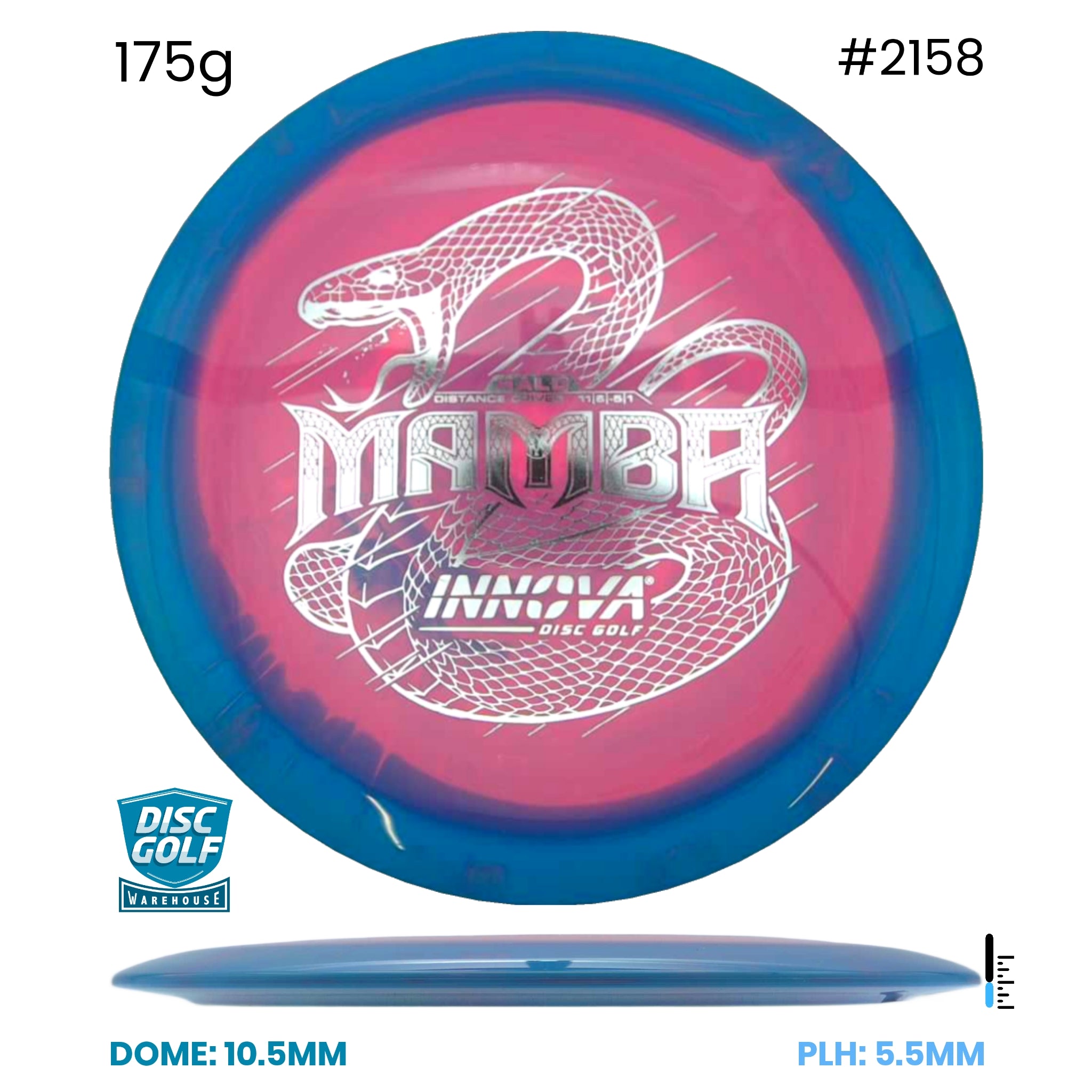 Disc Golf Warehouse Innova Mamba - Halo Star Plastic Pink/Silver 175g