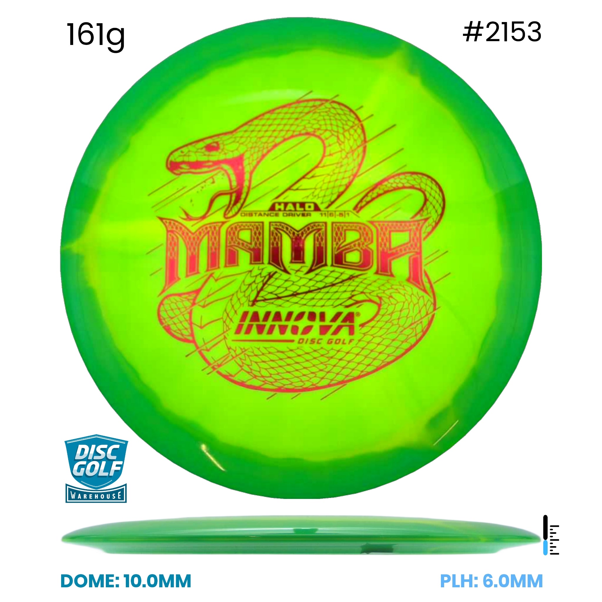 Disc Golf Warehouse Innova Mamba - Halo Star Plastic Yellow/Red Metallic 161g