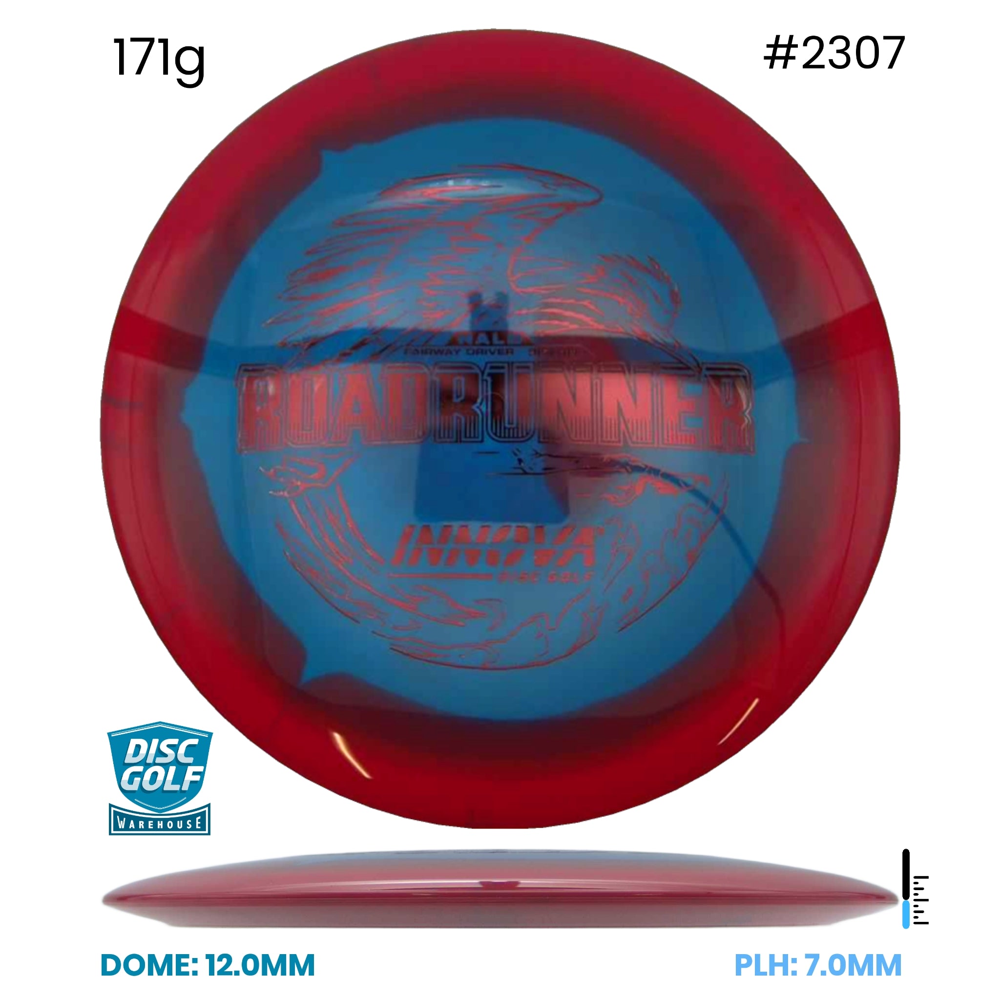 Disc Golf Warehouse Innova Roadrunner - Halo Star Plastic Blue/Red Metallic 171g