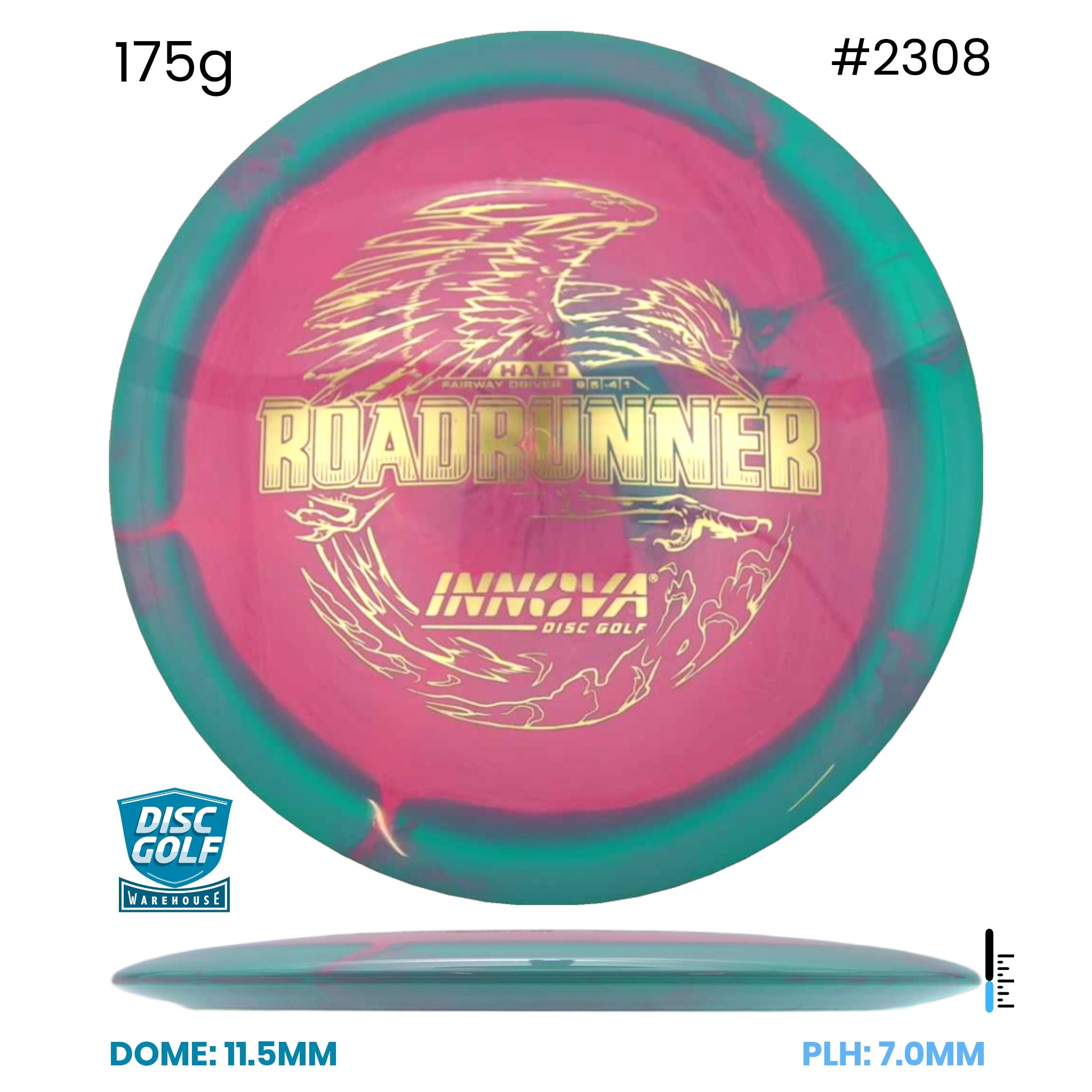 Disc Golf Warehouse Innova Roadrunner - Halo Star Plastic Pink/Gold 175g