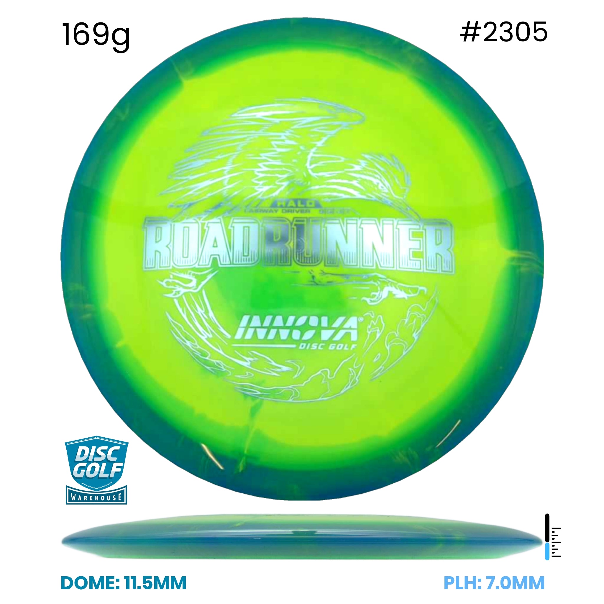 Disc Golf Warehouse Innova Roadrunner - Halo Star Plastic Yellow/Silver 169g