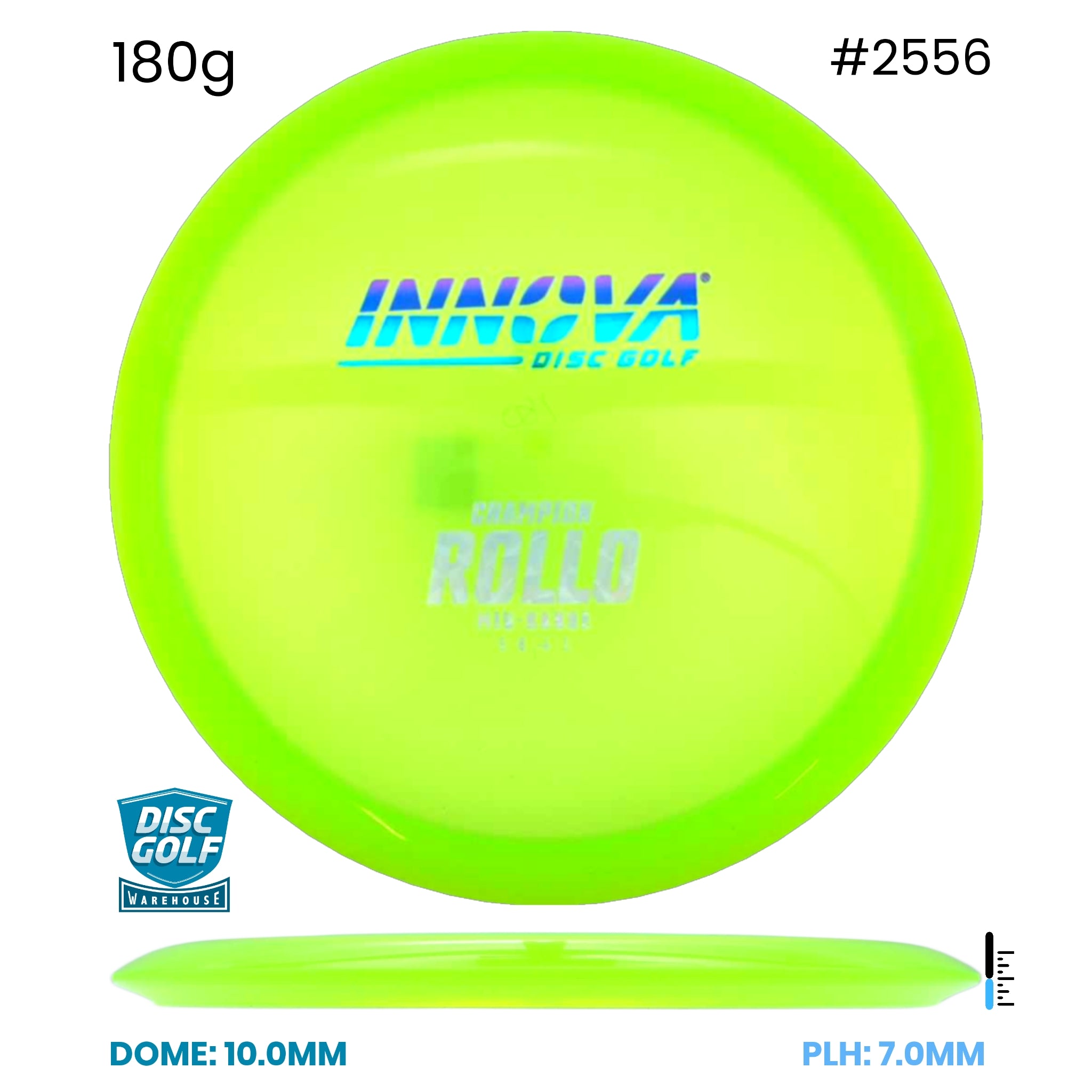 Disc Golf Warehouse Innova Rollo - Champion Plastic Green/Blue Metallic, Silver 180g