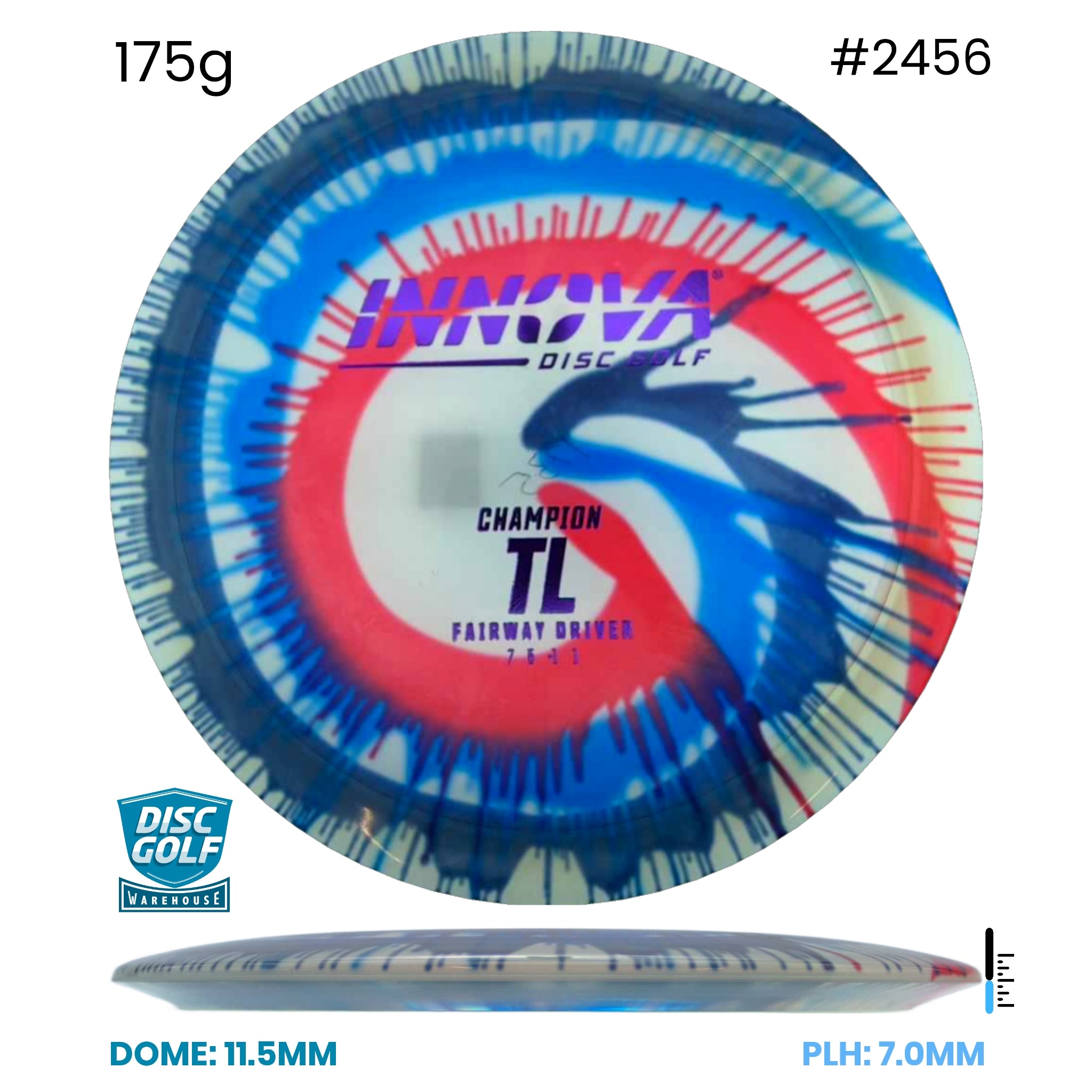 Disc Golf Warehouse Innova TL - I-Dye Champion Full Colour Dye/White 175g