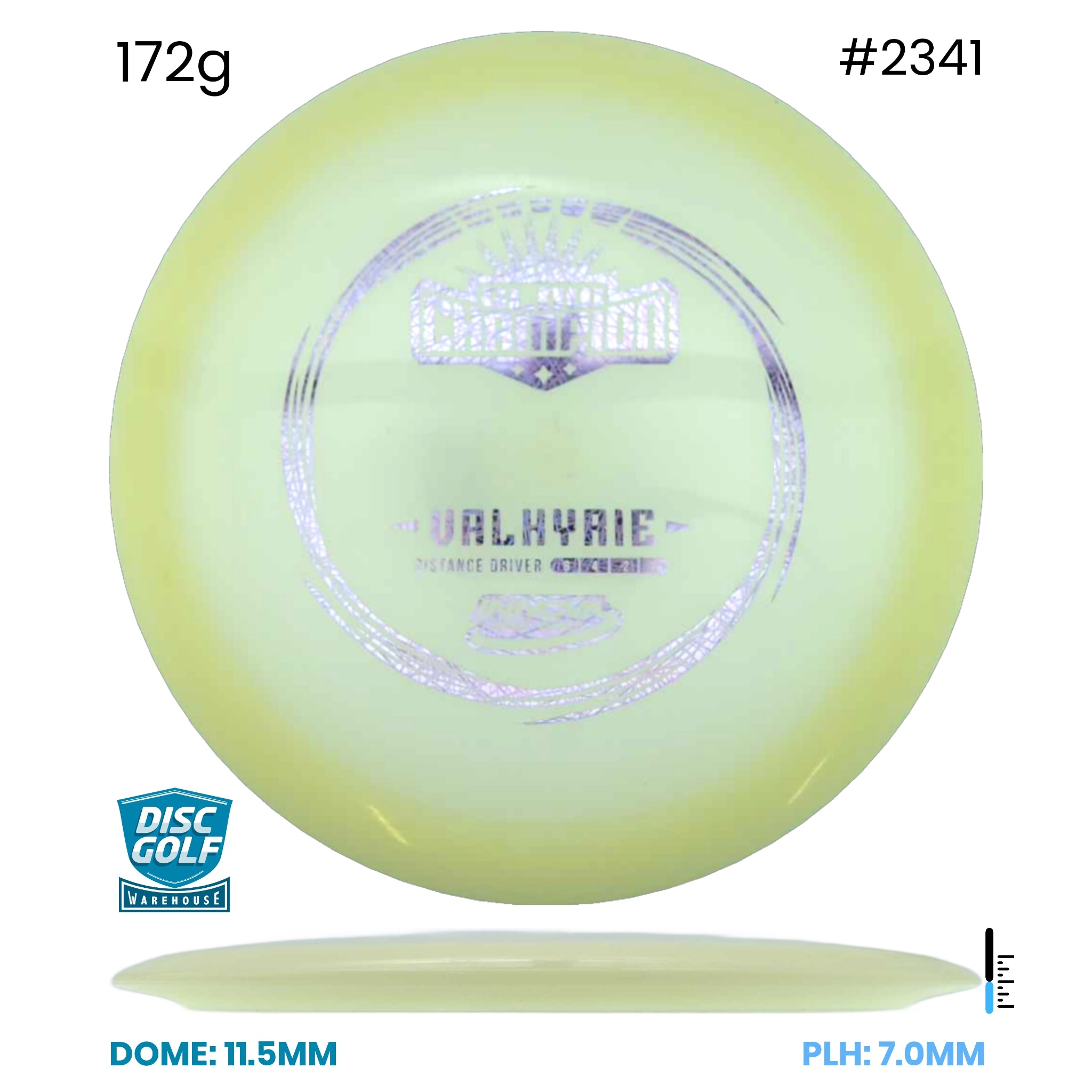 Disc Golf Warehouse Innova Valkyrie - Champion Glow Plastic Glow/White 172g