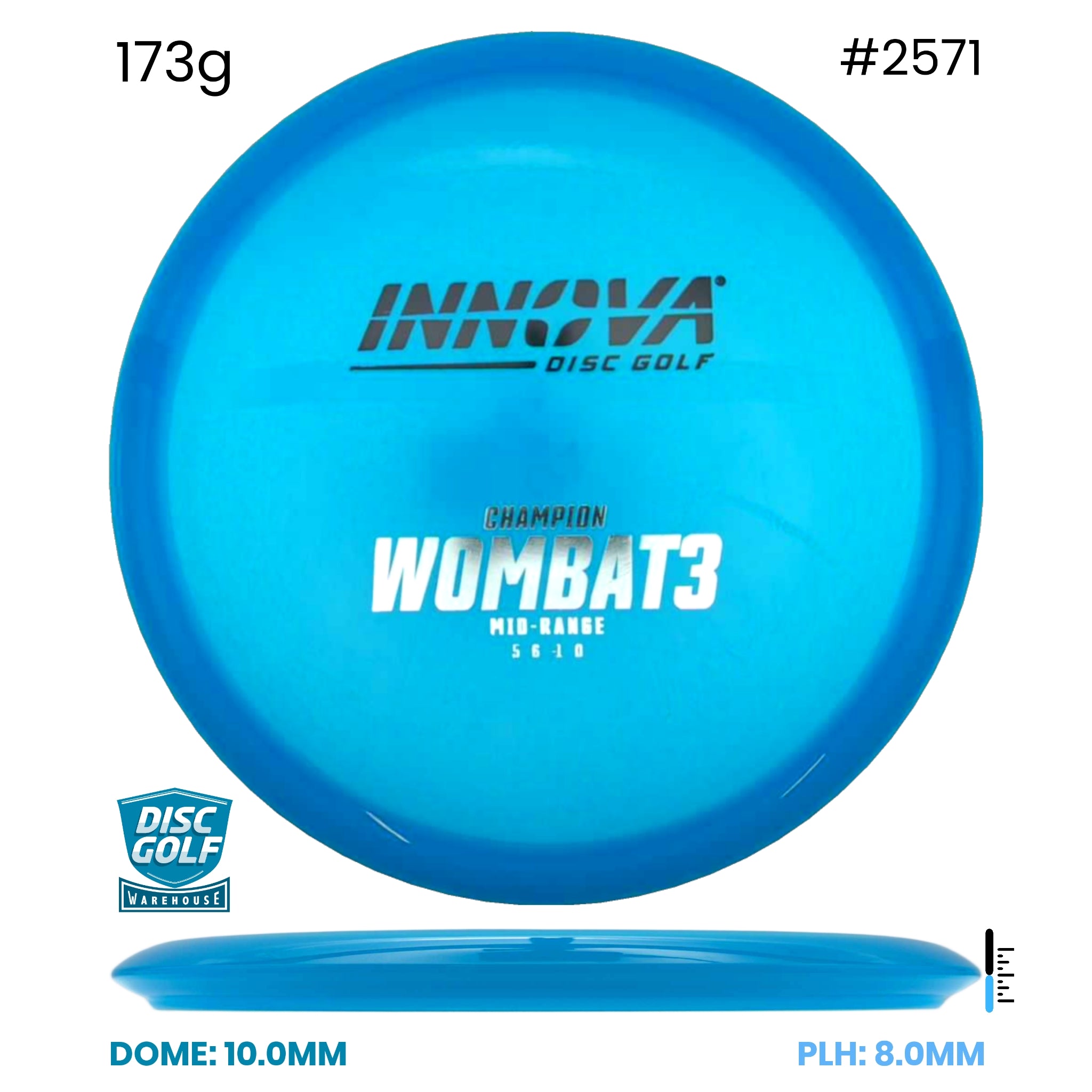 Disc Golf Warehouse Innova Wombat3 - Champion Plastic Blue/Silver 173g