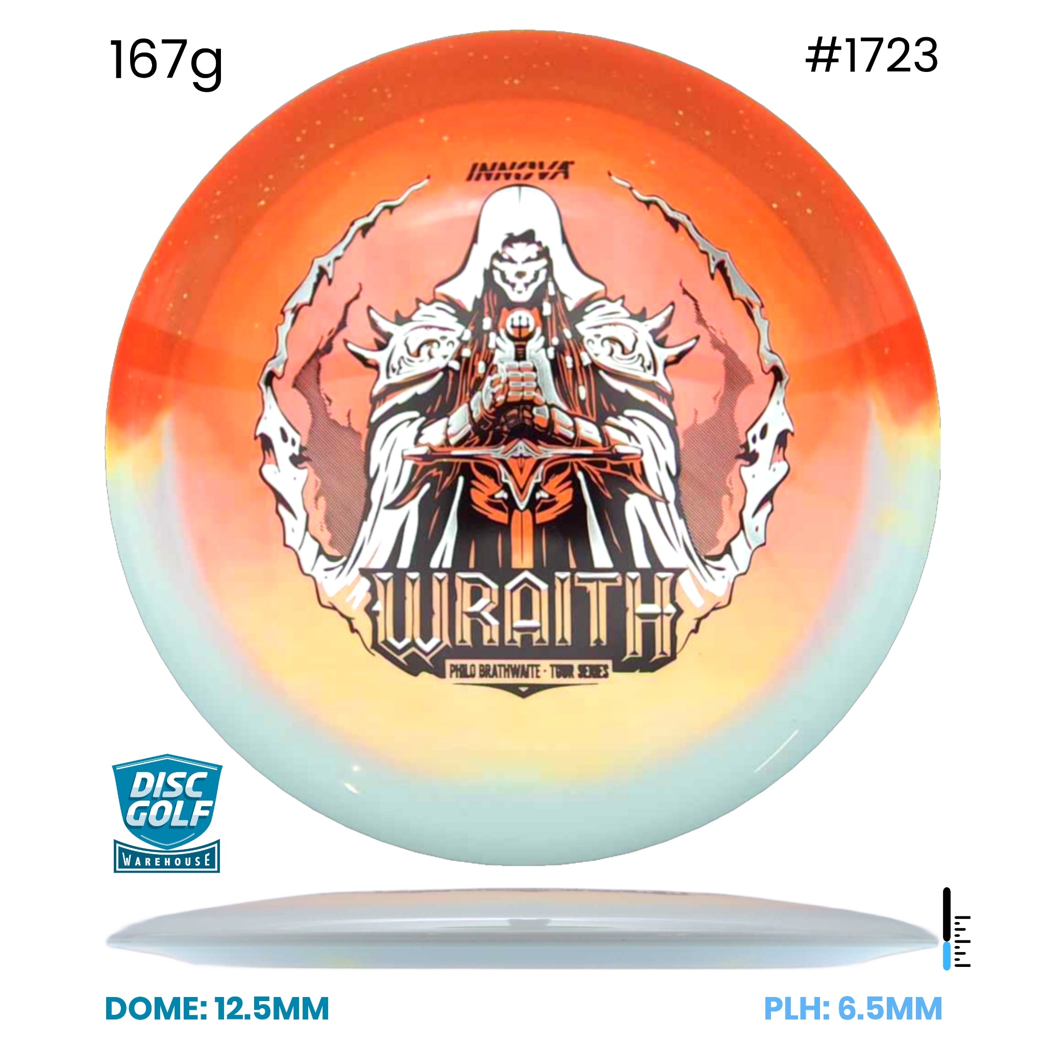 Disc Golf Warehouse Innova Wraith - Duo Plastic - Philo Brathwaite 2026 Tour Series Orange/Multicolor 167g
