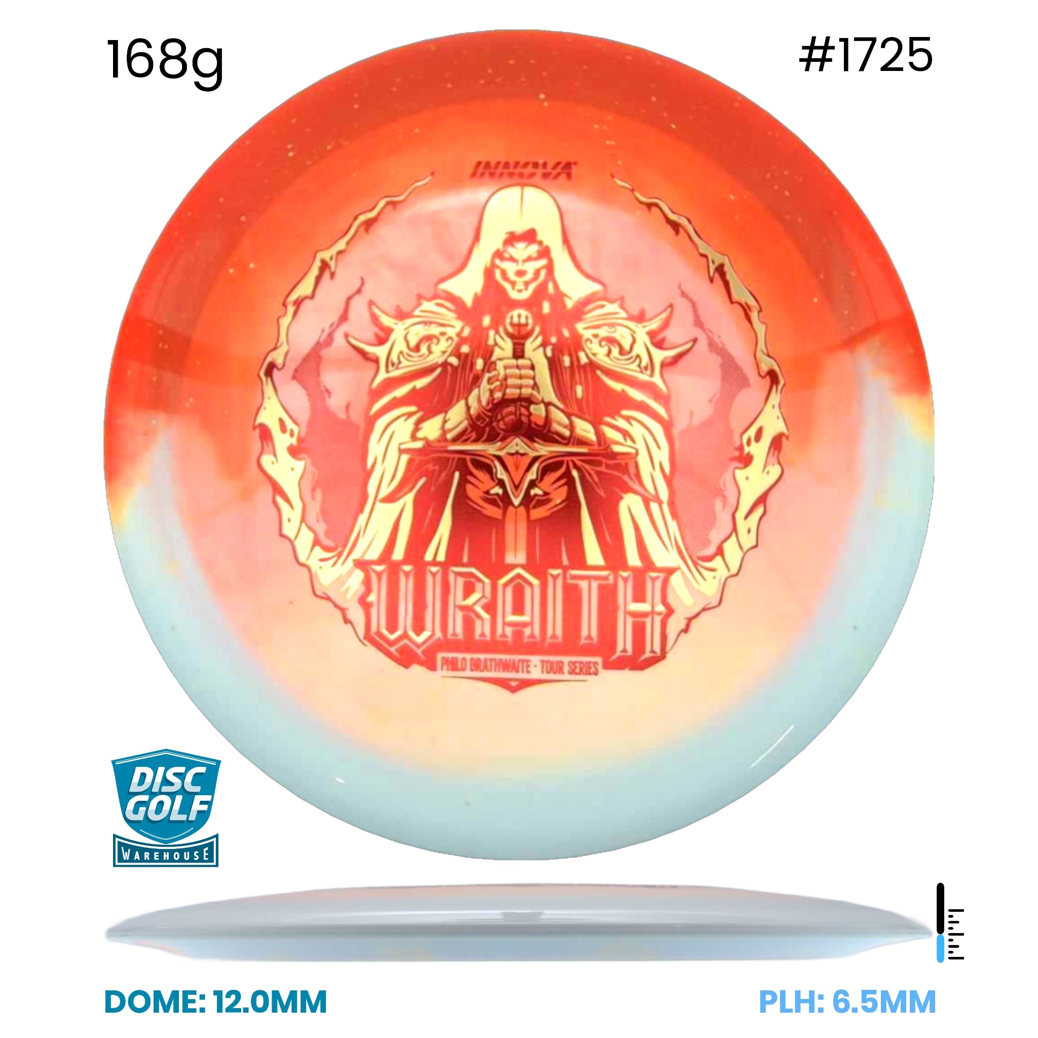 Disc Golf Warehouse Innova Wraith - Duo Plastic - Philo Brathwaite 2026 Tour Series Orange/Multicolor 168g