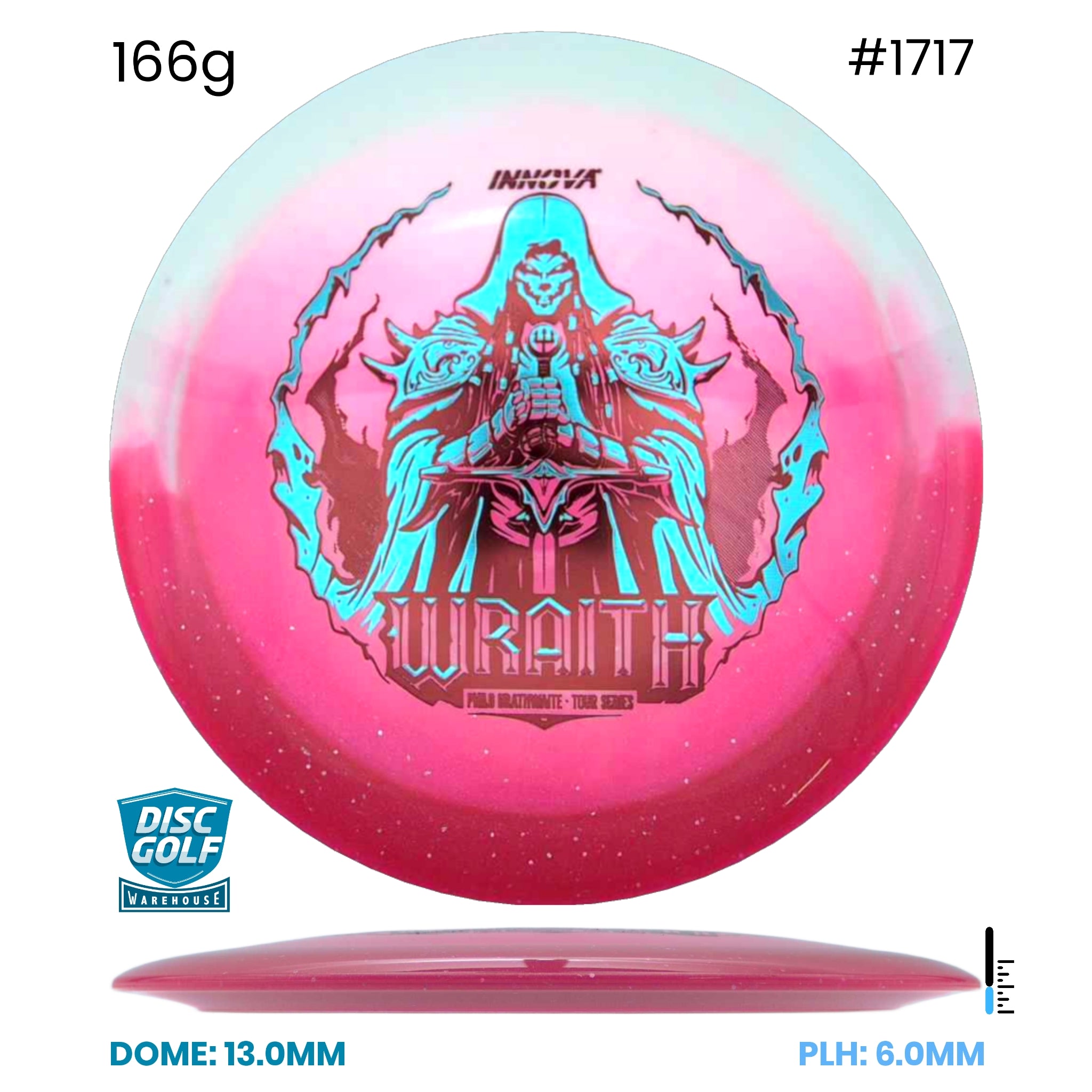 Disc Golf Warehouse Innova Wraith - Duo Plastic - Philo Brathwaite 2026 Tour Series Pink/Black 166g