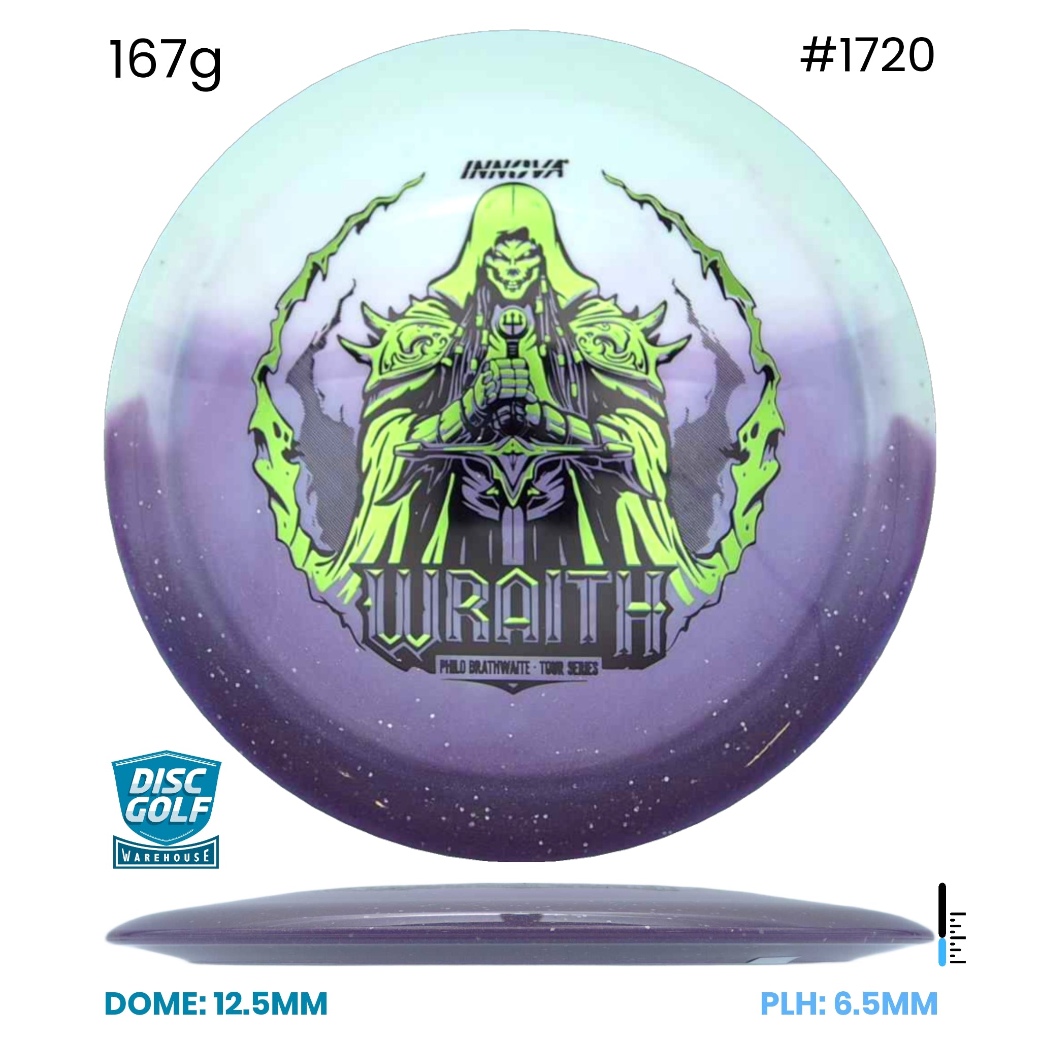 Disc Golf Warehouse Innova Wraith - Duo Plastic - Philo Brathwaite 2026 Tour Series Purple/Multicolor 167g